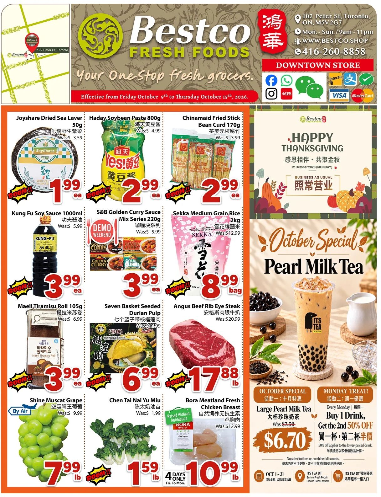 BestCo Food Mart (Downtown Toronto) Flyer October 9 to 15