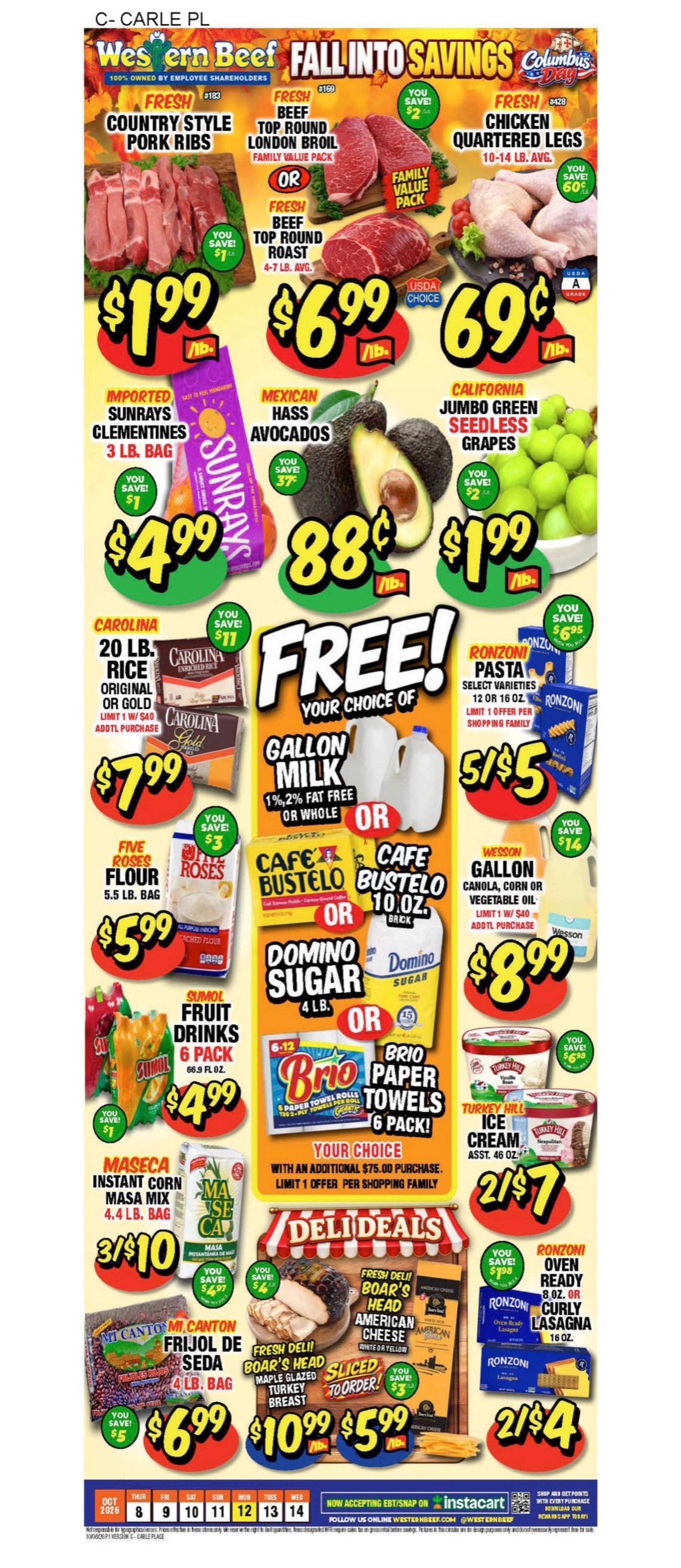 Western Beef (Road Carle Place, NY) Weekly Ad October 7 - 14, 2026