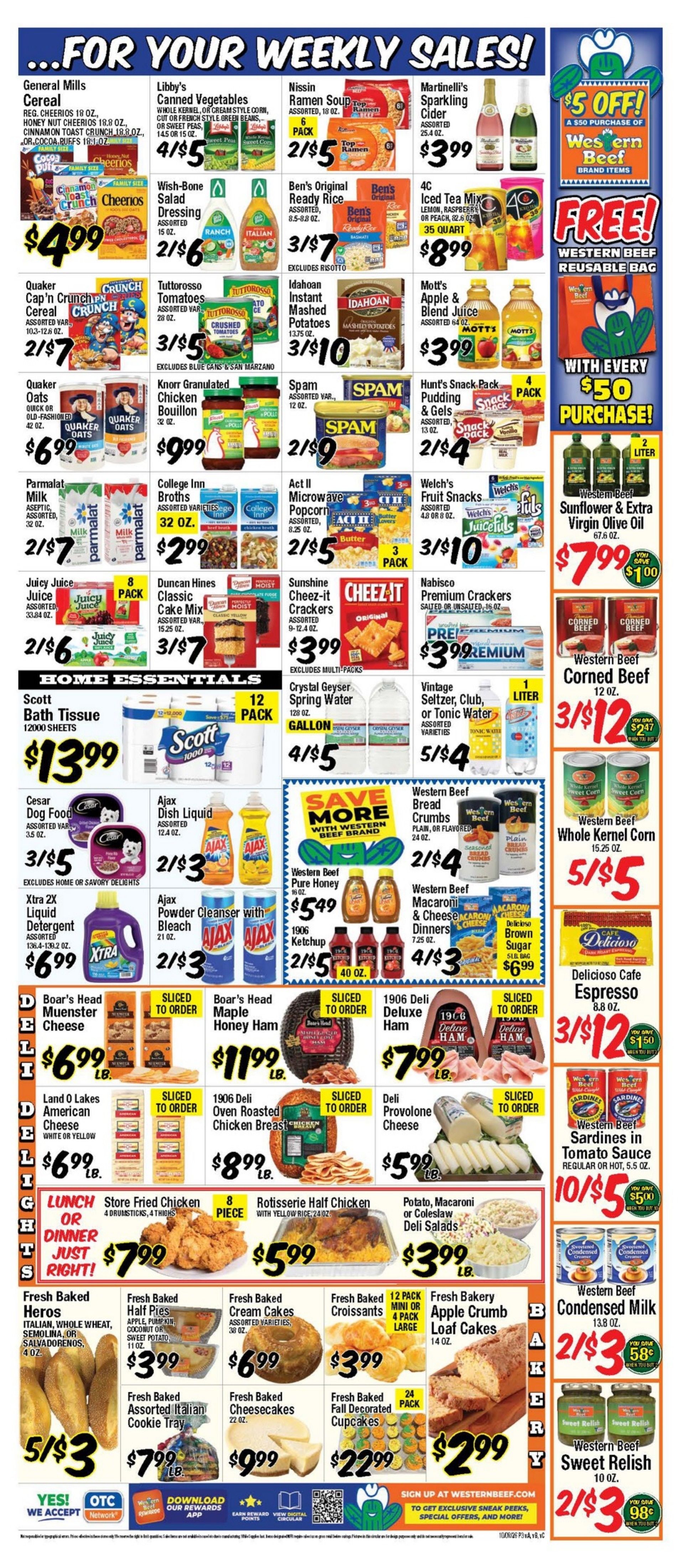 Western Beef (Road Carle Place, NY) Weekly Ad October 7 - 14, 2026