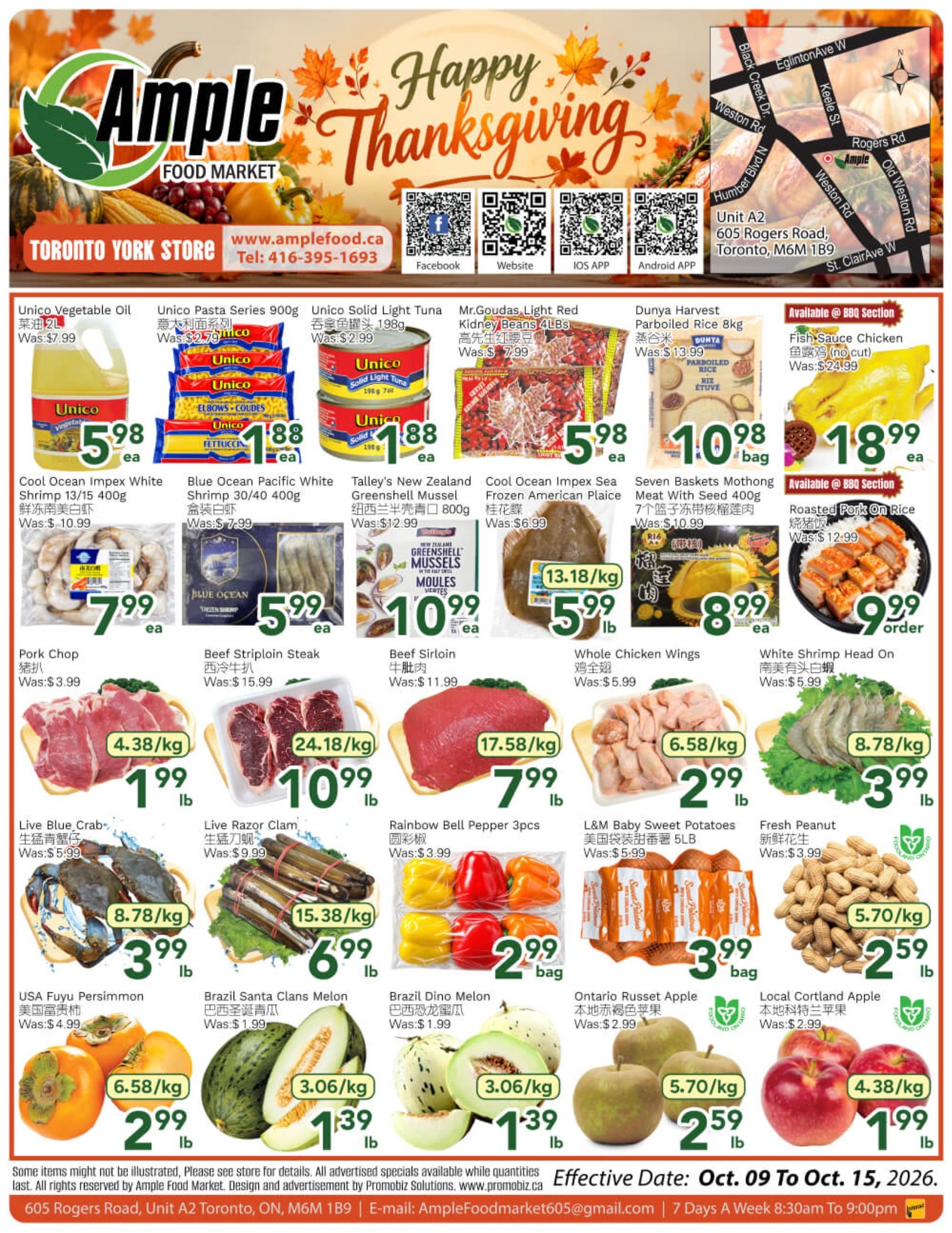 Ample Food Market (North York) Flyer October 9 to 15