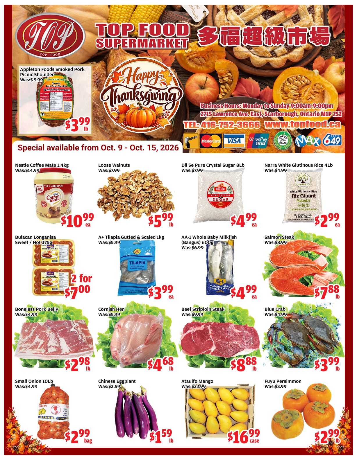 Top Food Supermarket Flyer October 9 to 15