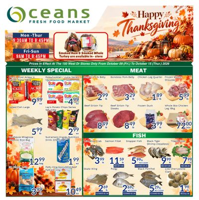 Oceans Fresh Food Market (Brampton) Flyer October 9 to 15