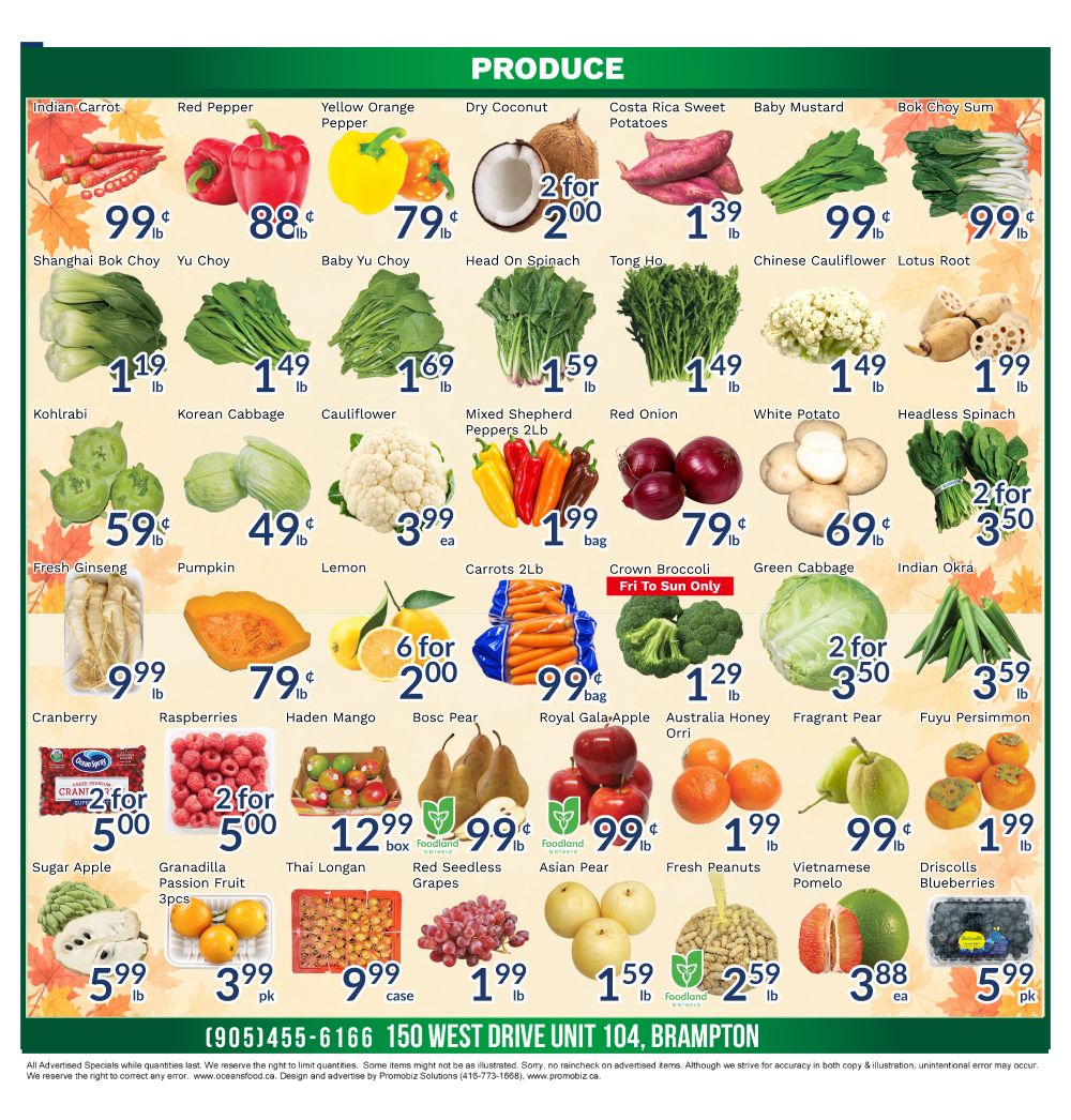 Oceans Fresh Food Market (Brampton) Flyer October 9 to 15