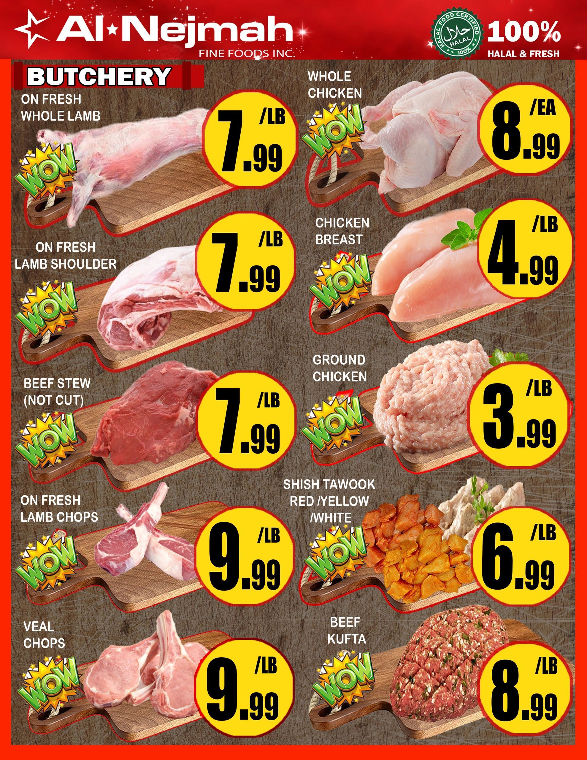 Alnejmah Fine Foods Inc. Flyer October 9 to 15