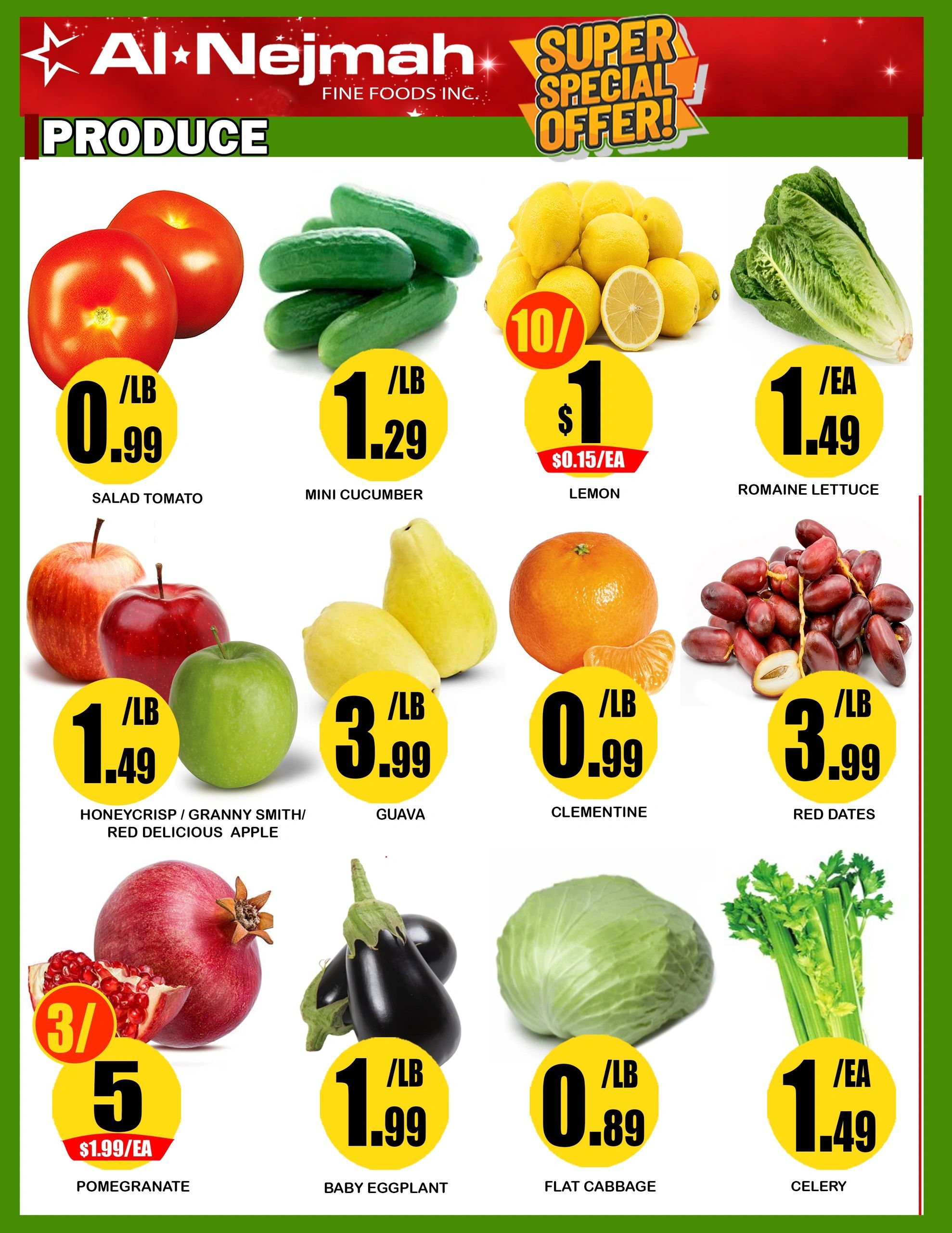 Alnejmah Fine Foods Inc. Flyer October 9 to 15