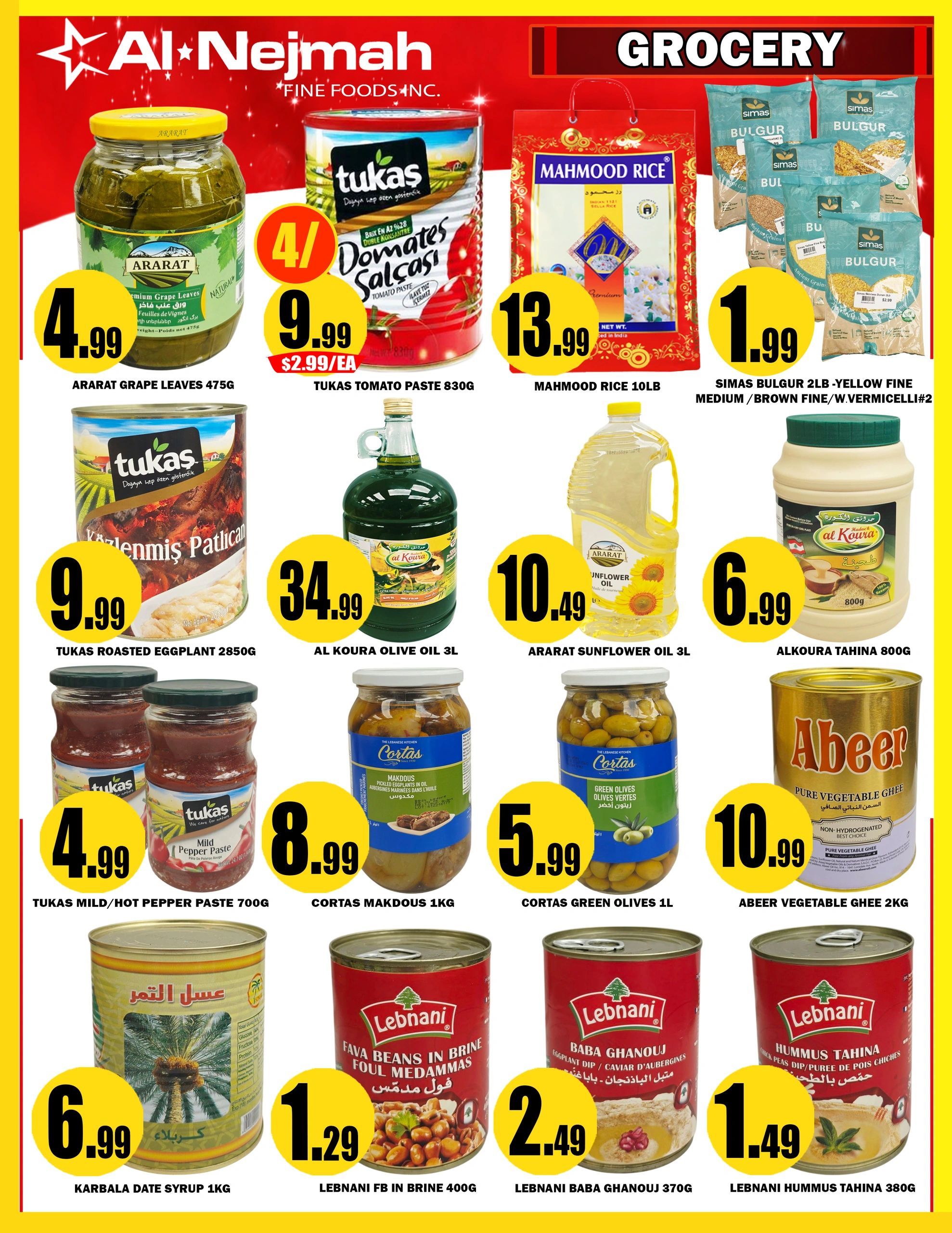 Alnejmah Fine Foods Inc. Flyer October 9 to 15