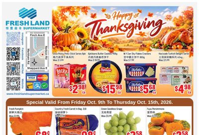 FreshLand Supermarket Flyer October 9 to 15