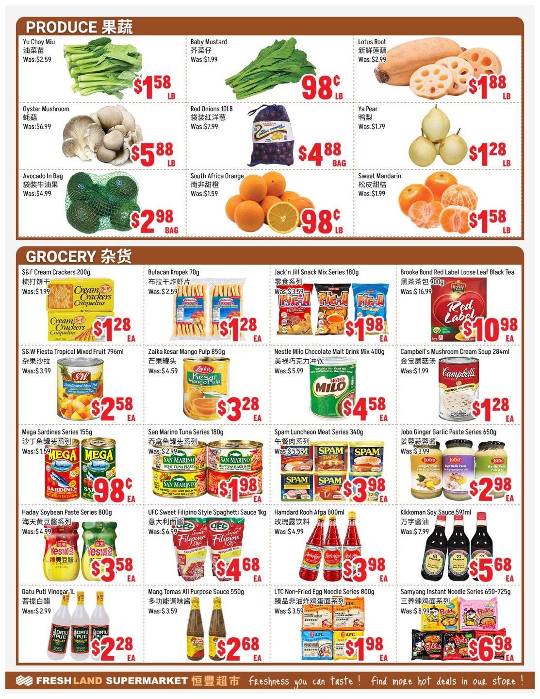 FreshLand Supermarket Flyer October 9 to 15