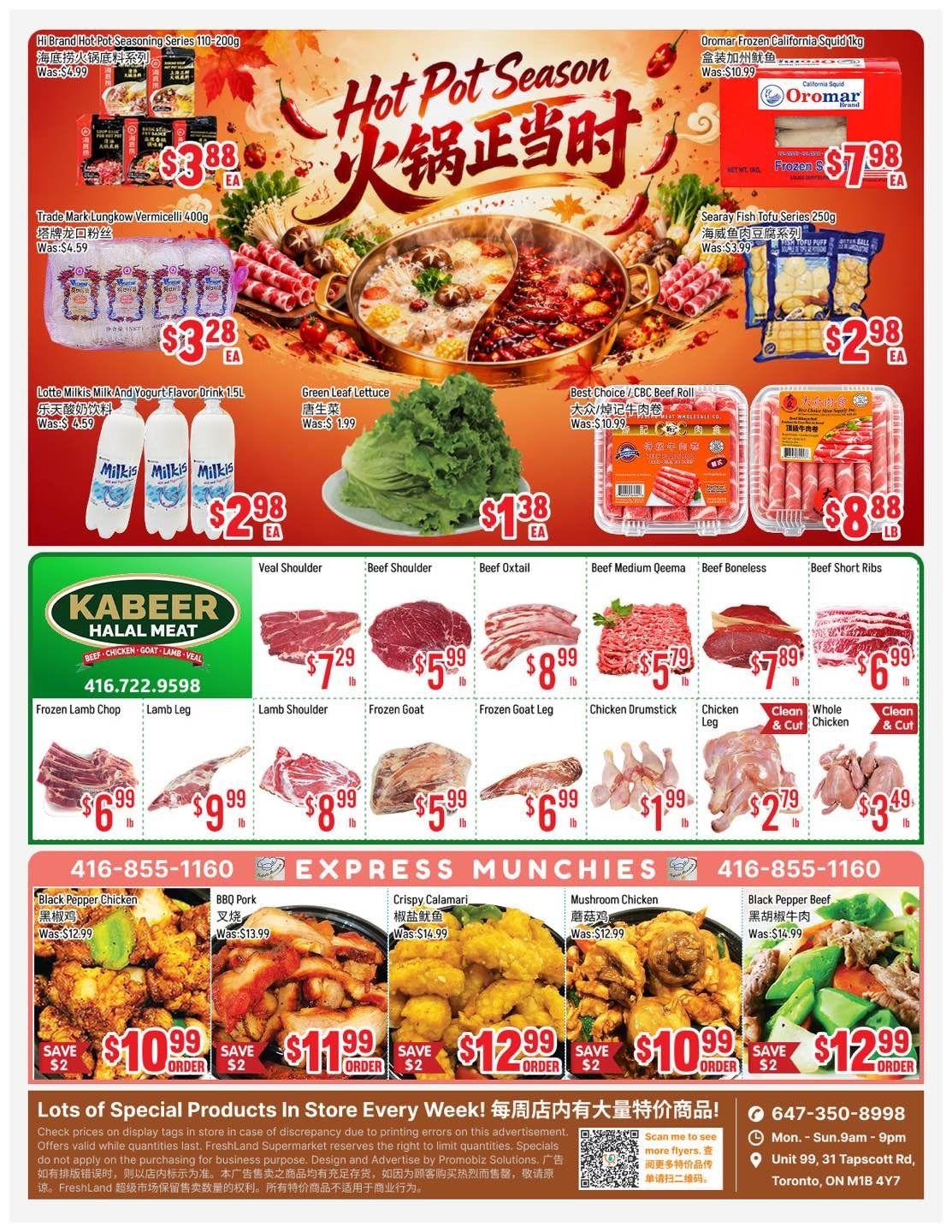 FreshLand Supermarket Flyer October 9 to 15