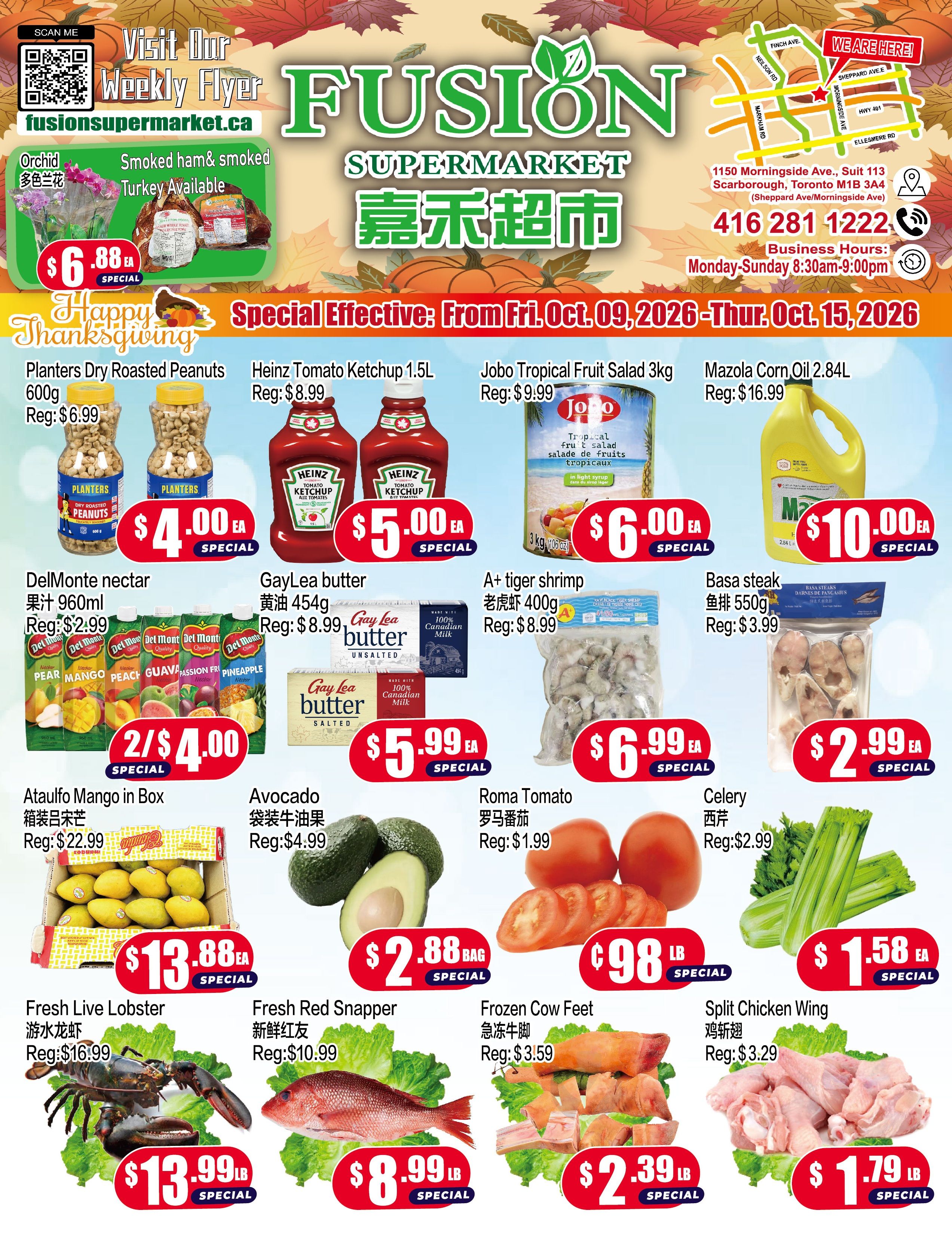 Fusion Supermarket (Scarborough) Flyer October 9 to 15