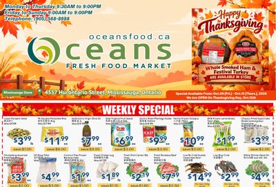 Oceans Fresh Food Market (Mississauga) Flyer October 9 to 15