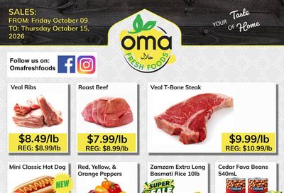 Oma Fresh Foods Flyer October 9 to 15