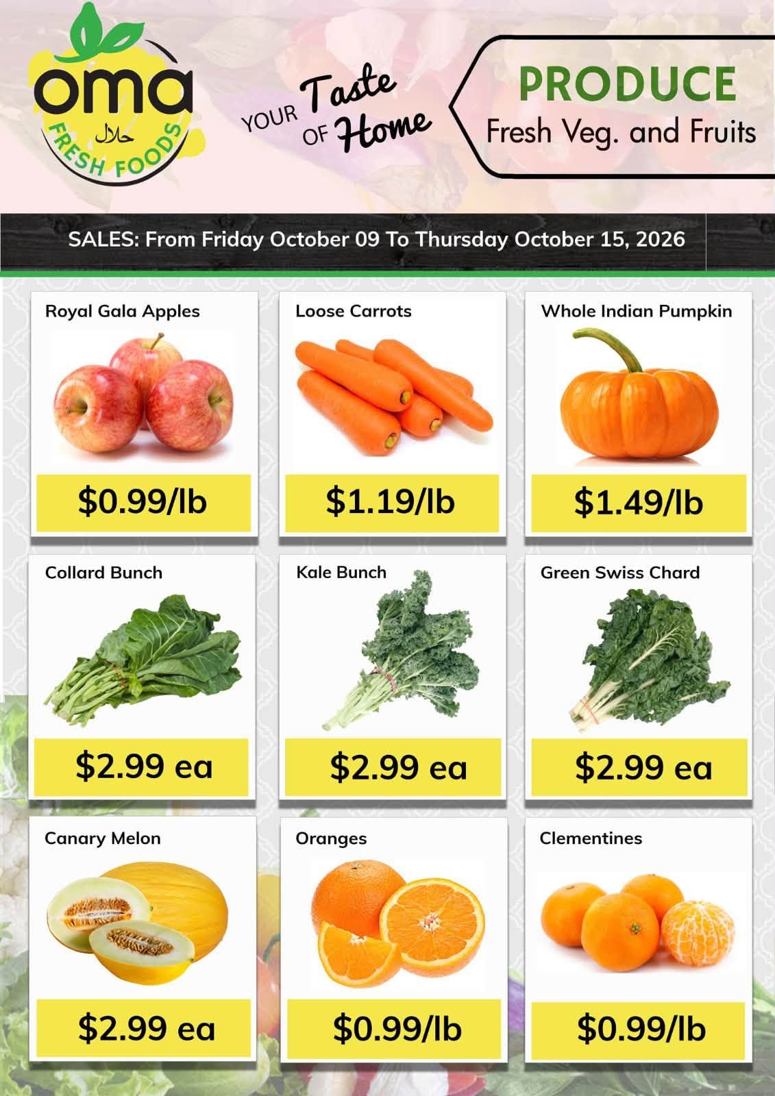 Oma Fresh Foods Flyer October 9 to 15