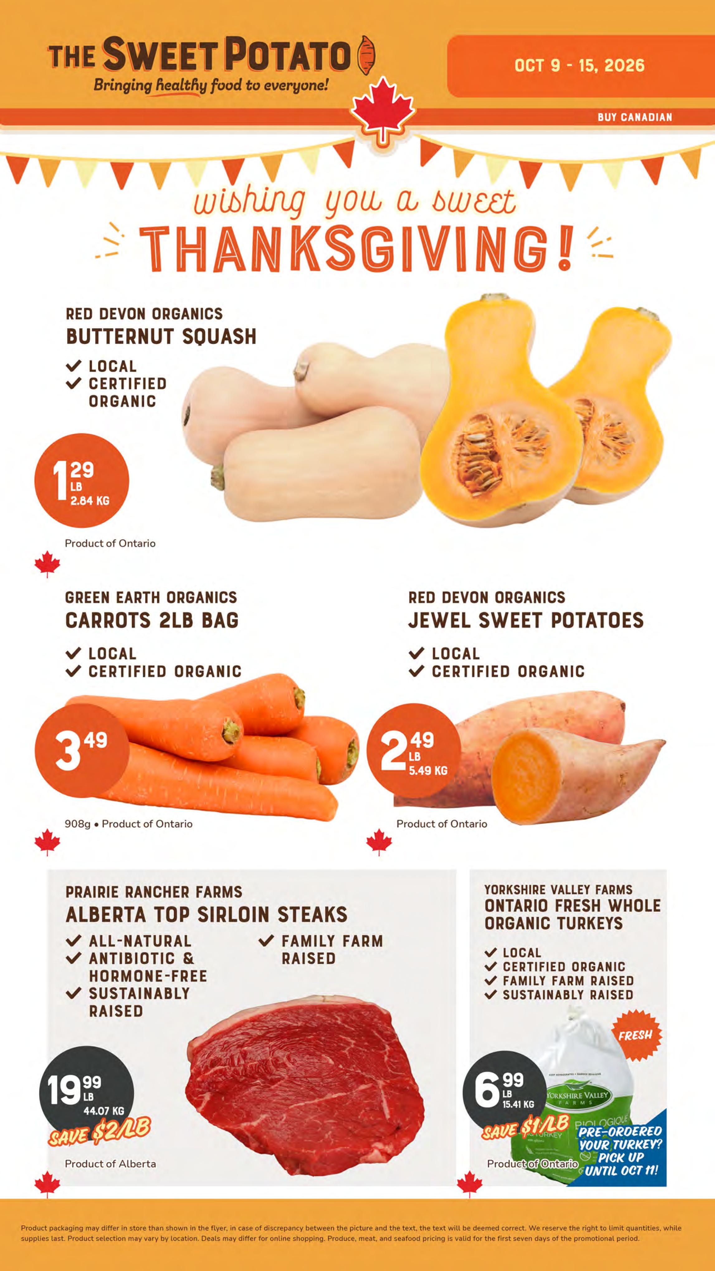 The Sweet Potato Flyer October 9 to 15