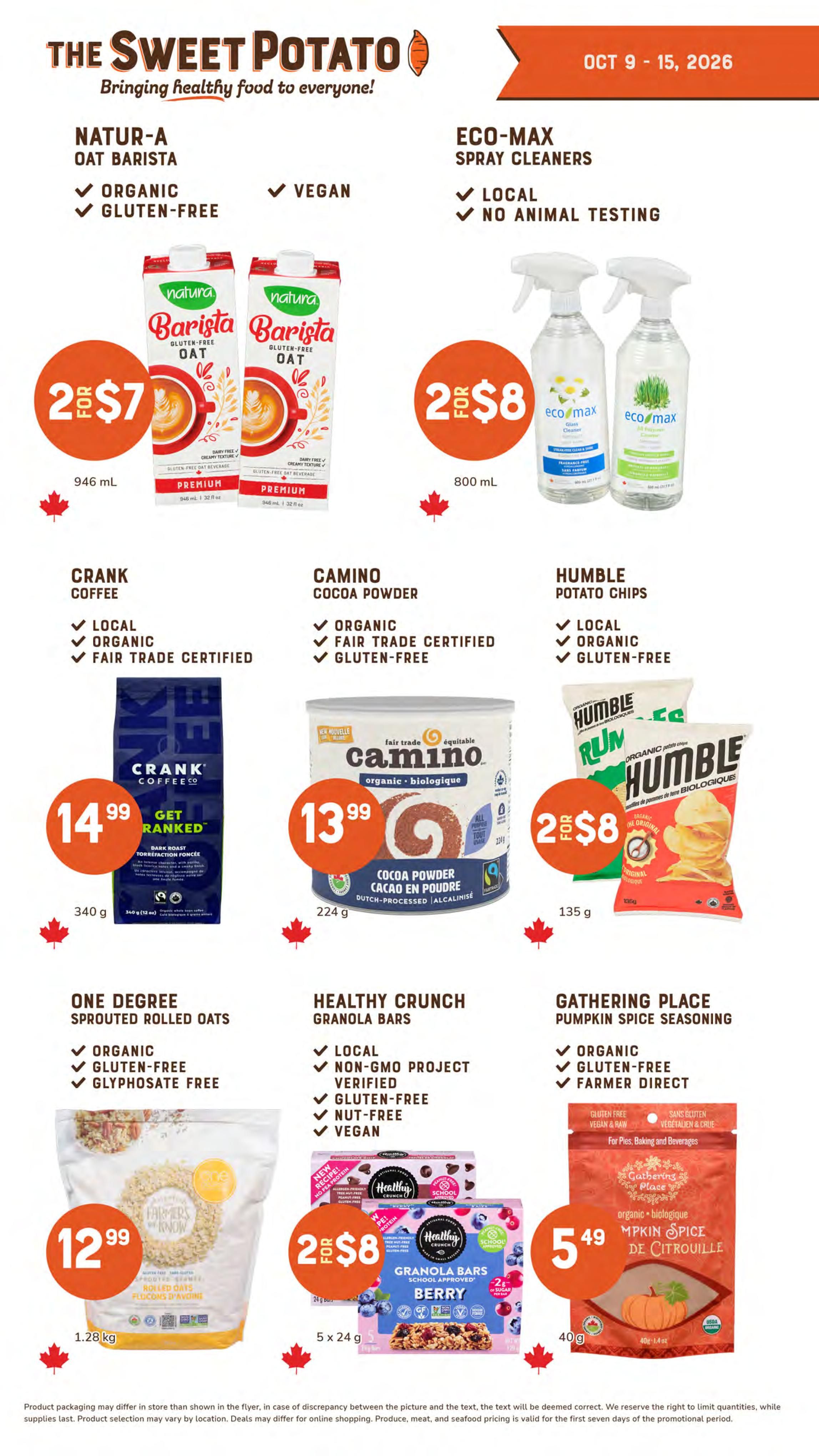 The Sweet Potato Flyer October 9 to 15
