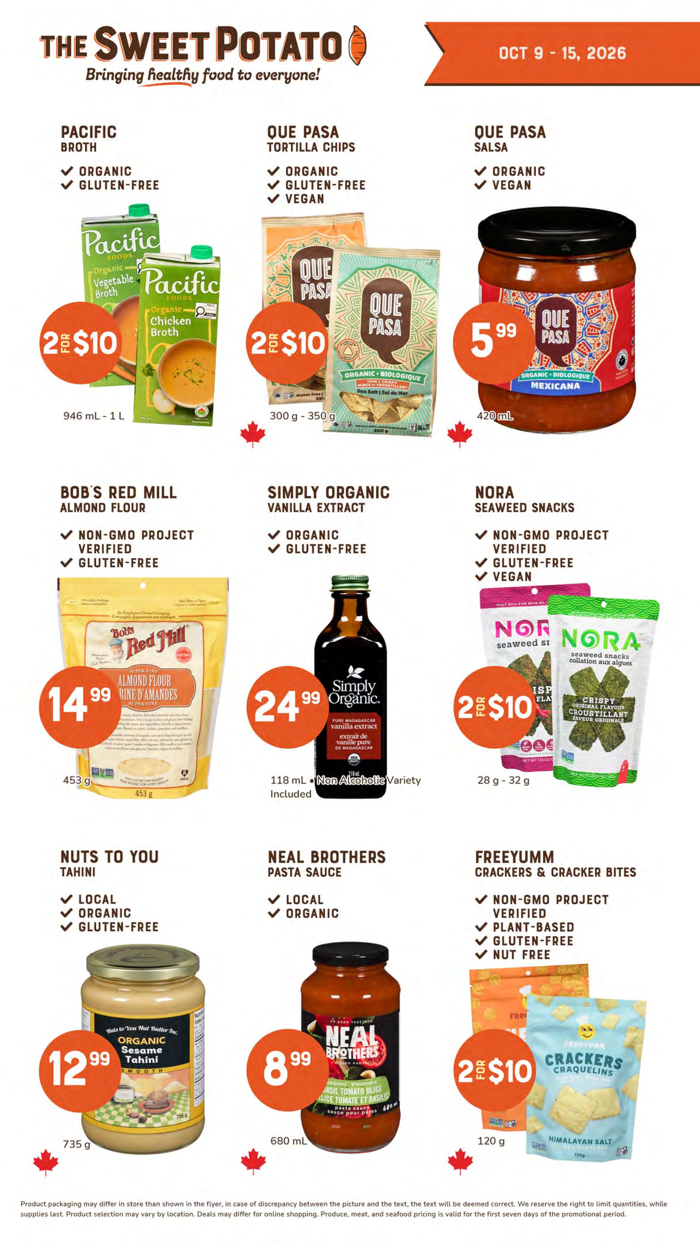 The Sweet Potato Flyer October 9 to 15