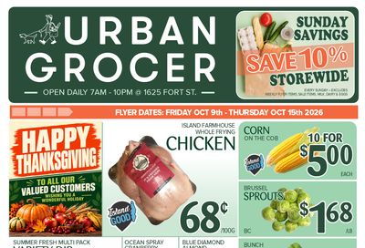 Urban Grocer Flyer October 9 to 15