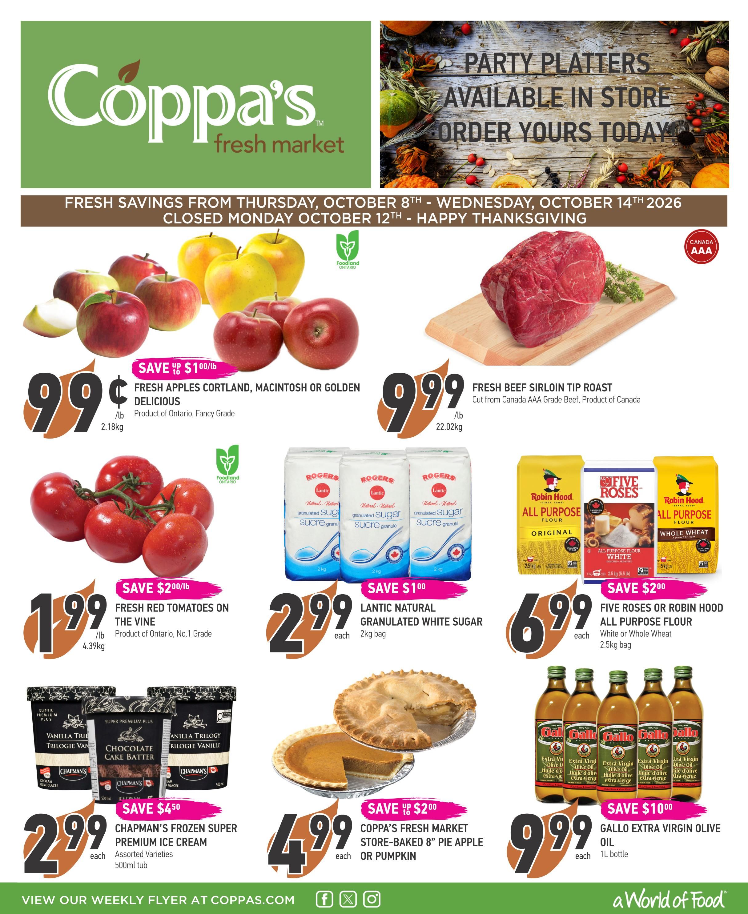 Coppa's Fresh Market Flyer October 8 to 14