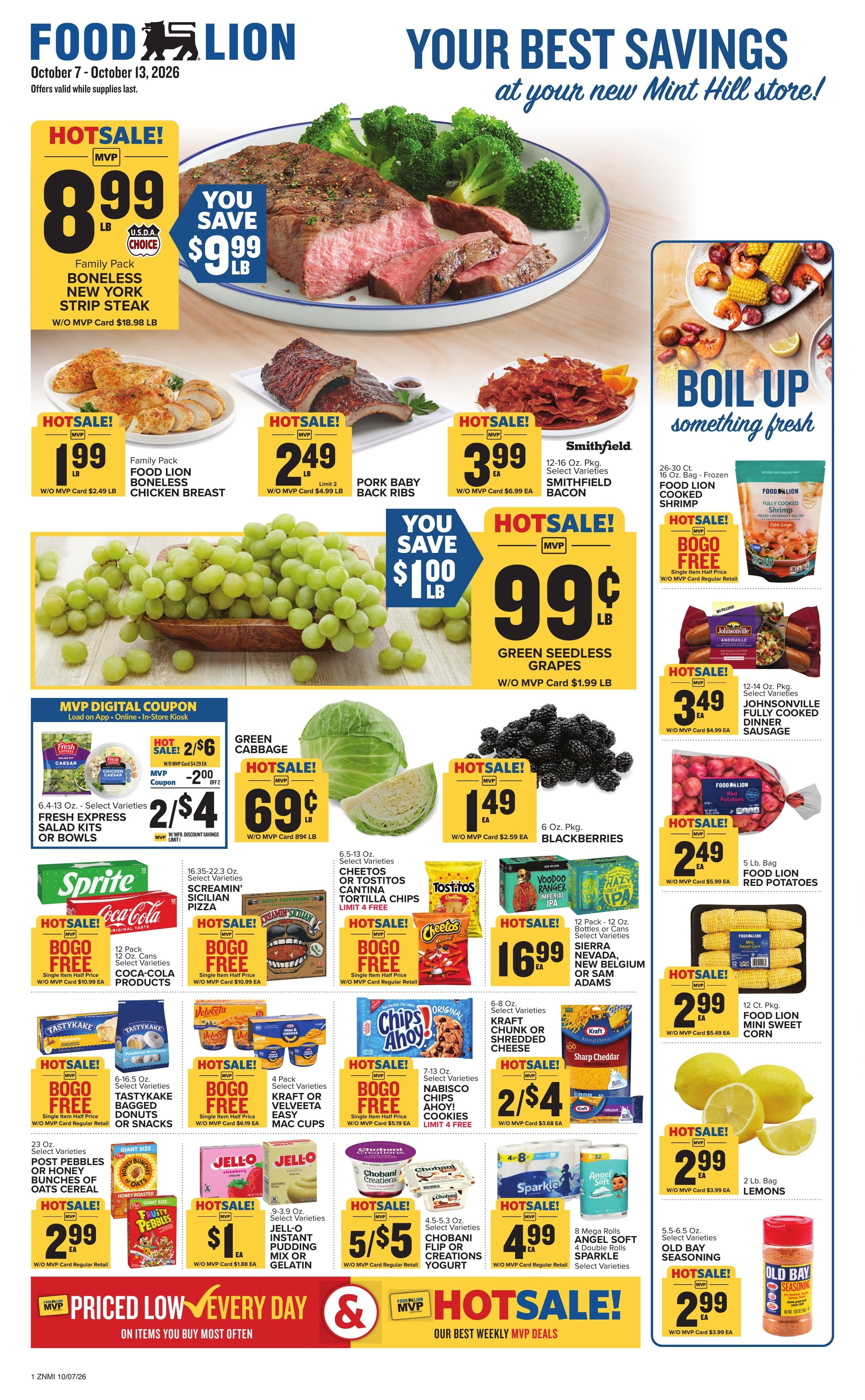 Food Lion (Charlotte Area, NC) Weekly Ad October 7 - 13, 2026