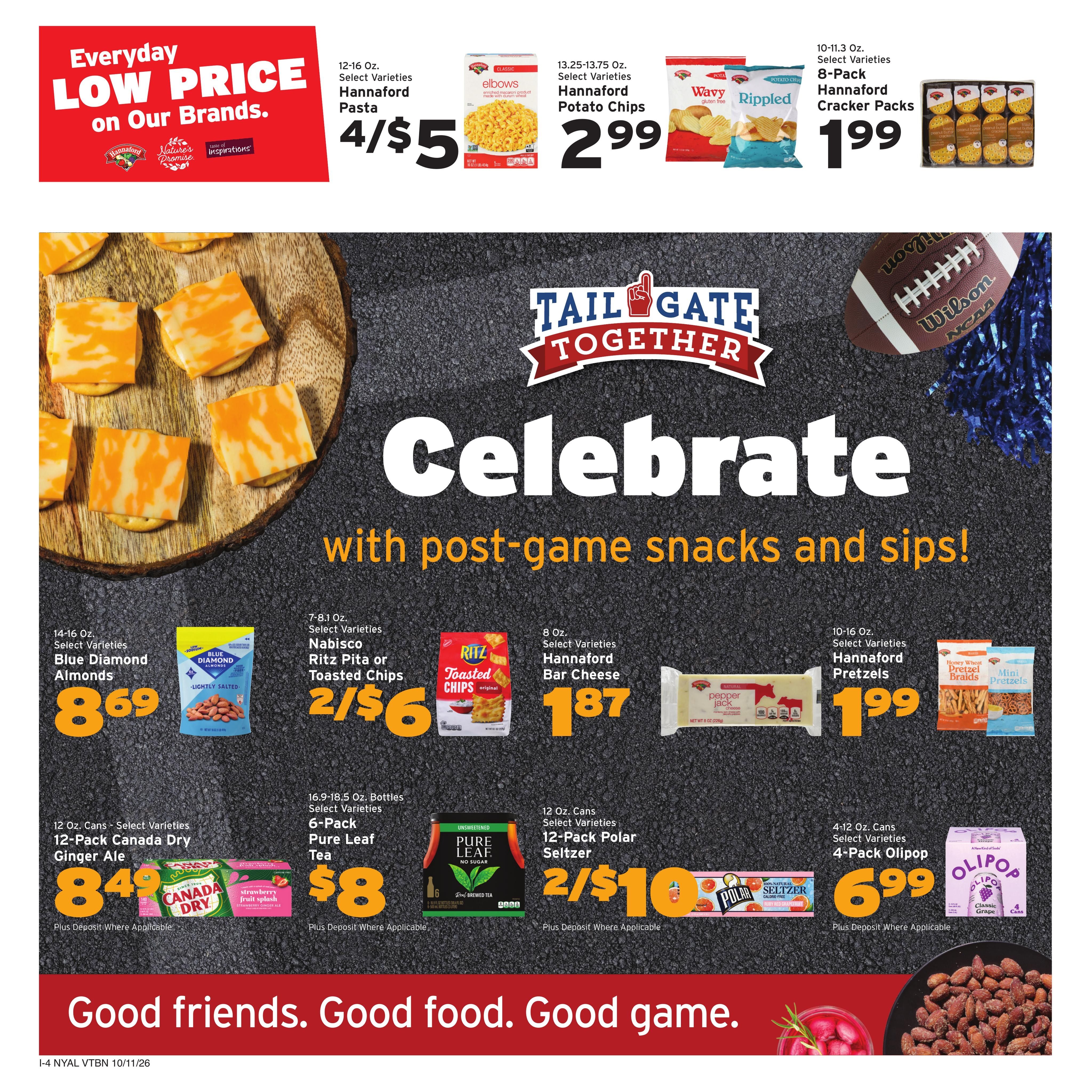 Hannaford (Albany Area, NY) Week 42 Flyer for Flipp Weekly Ad October 11 - 17, 2026