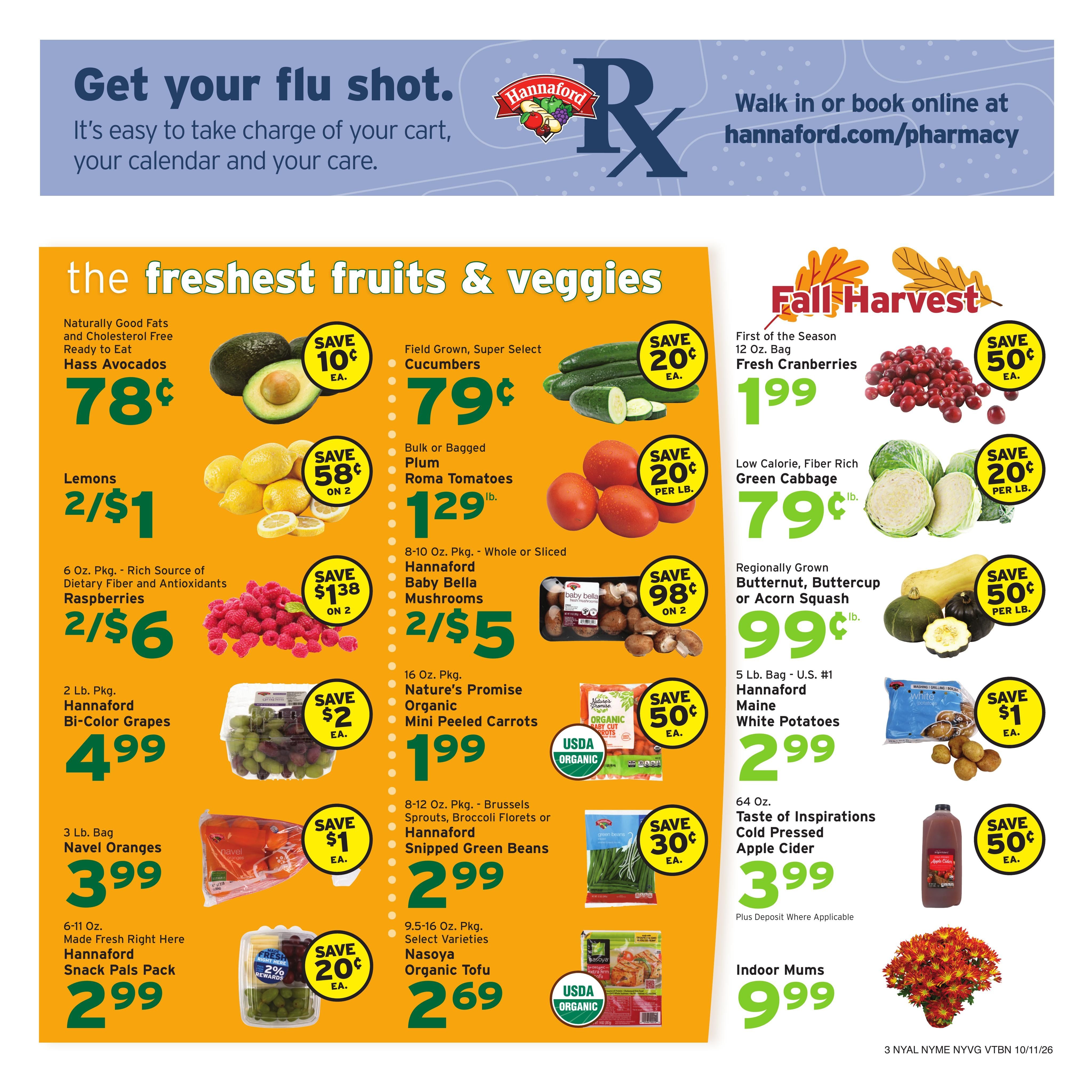 Hannaford (Albany Area, NY) Week 42 Flyer for Flipp Weekly Ad October 11 - 17, 2026