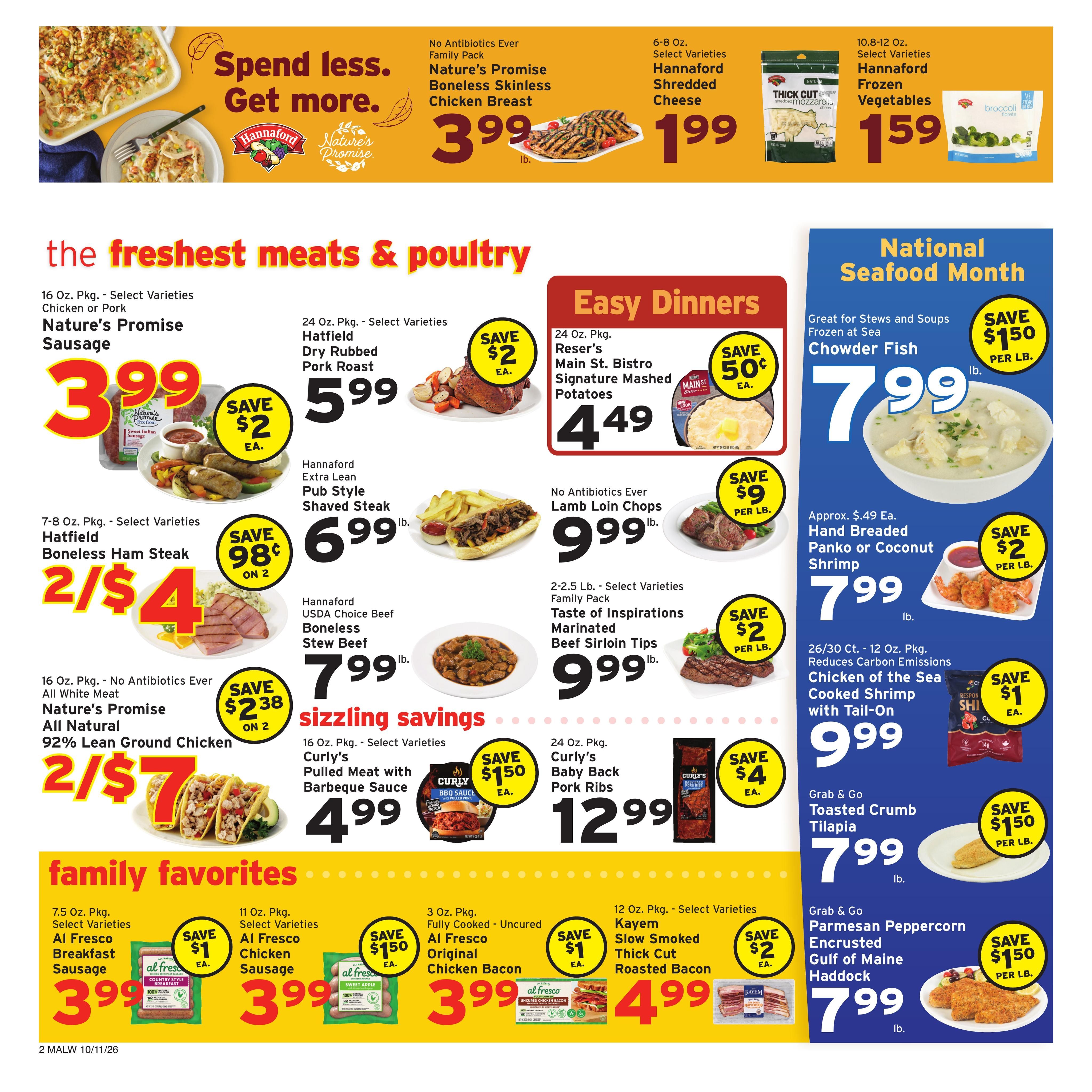 Hannaford (Athol Area, MA) Week 42 Flyer for Flipp Weekly Ad October 11 - 17, 2026