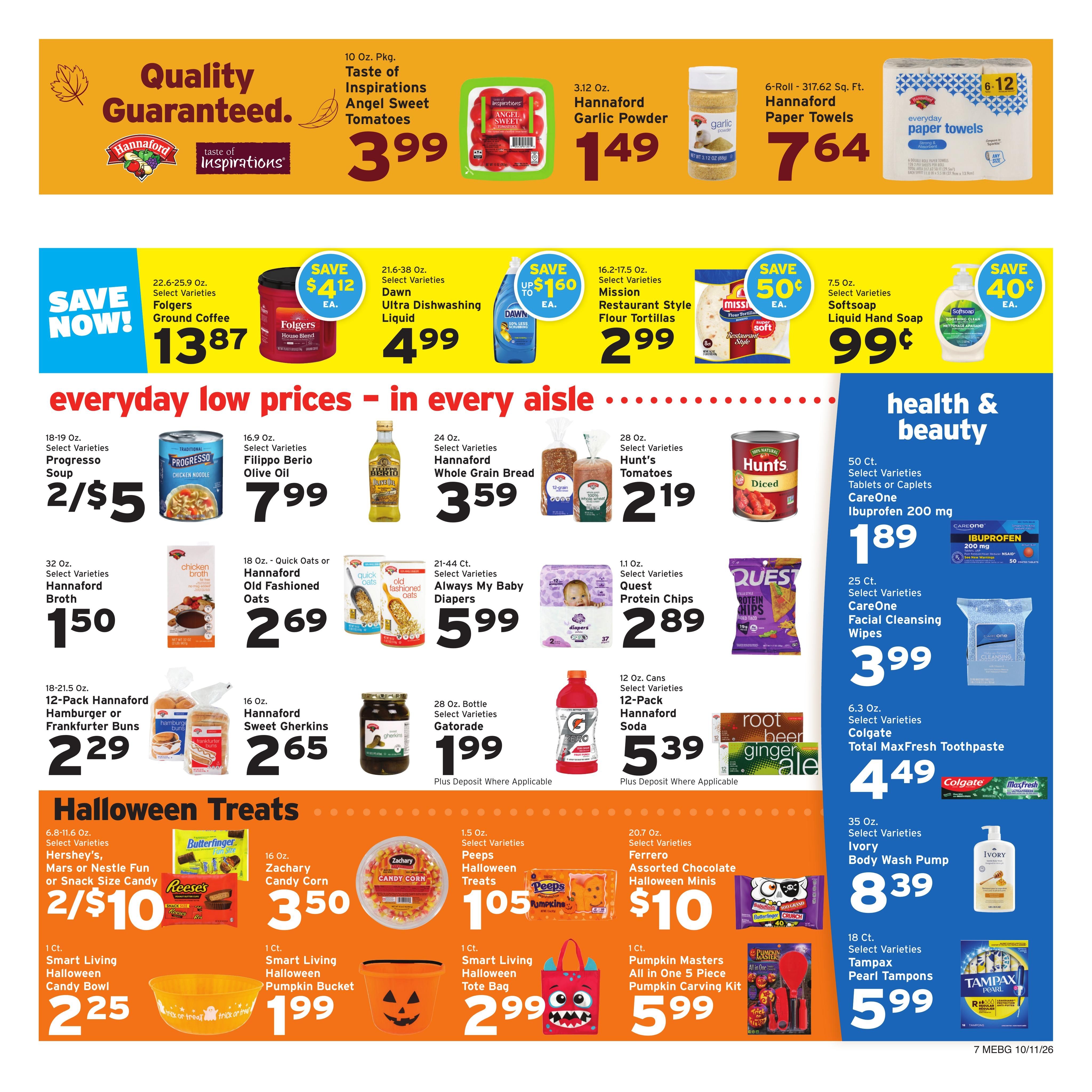 Hannaford (Augusta Area, ME) Week 42 Flyer for Flipp Weekly Ad October 11 - 17, 2026