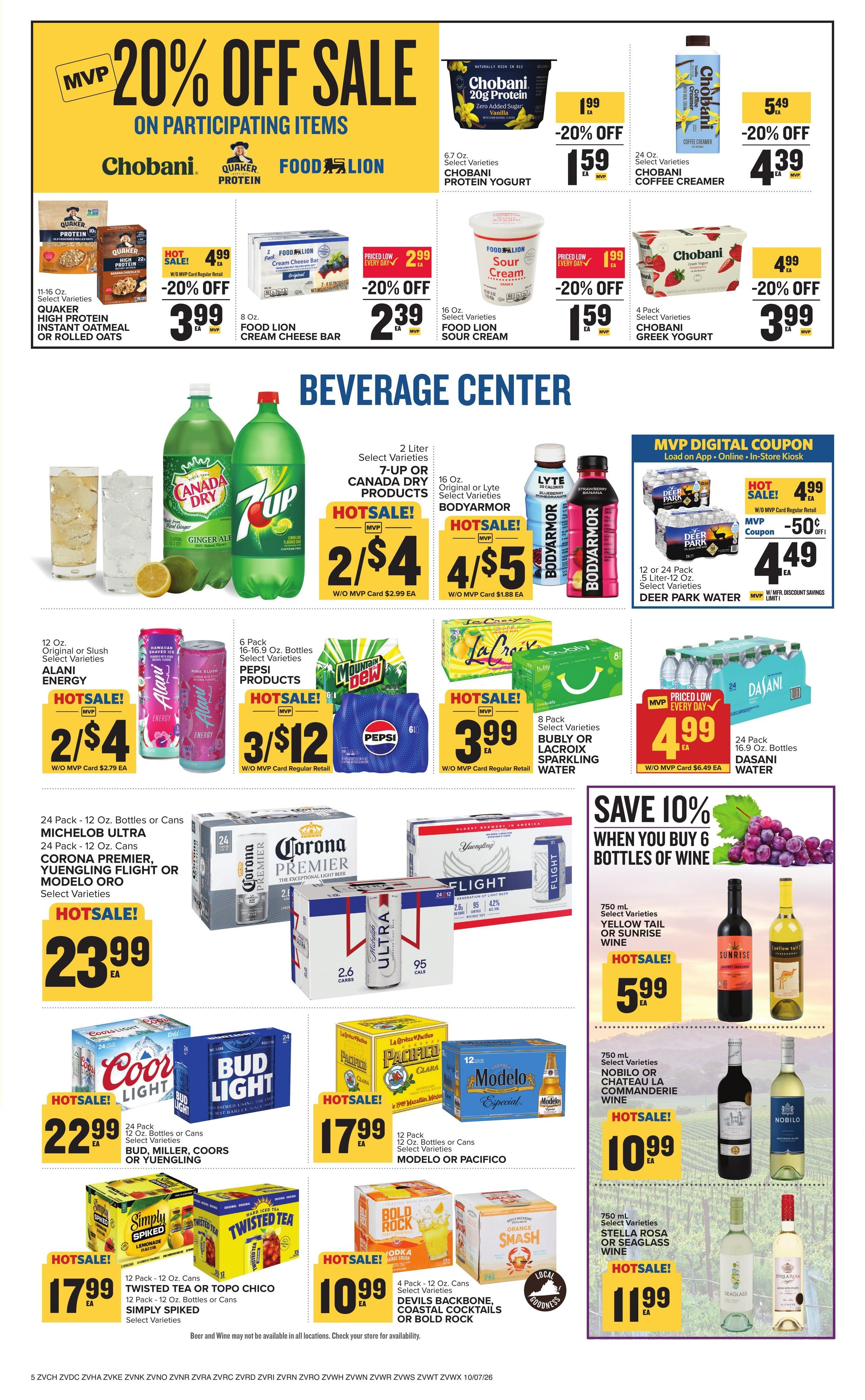Food Lion (Culpeper Area, VA) Weekly Ad October 7 - 13, 2026