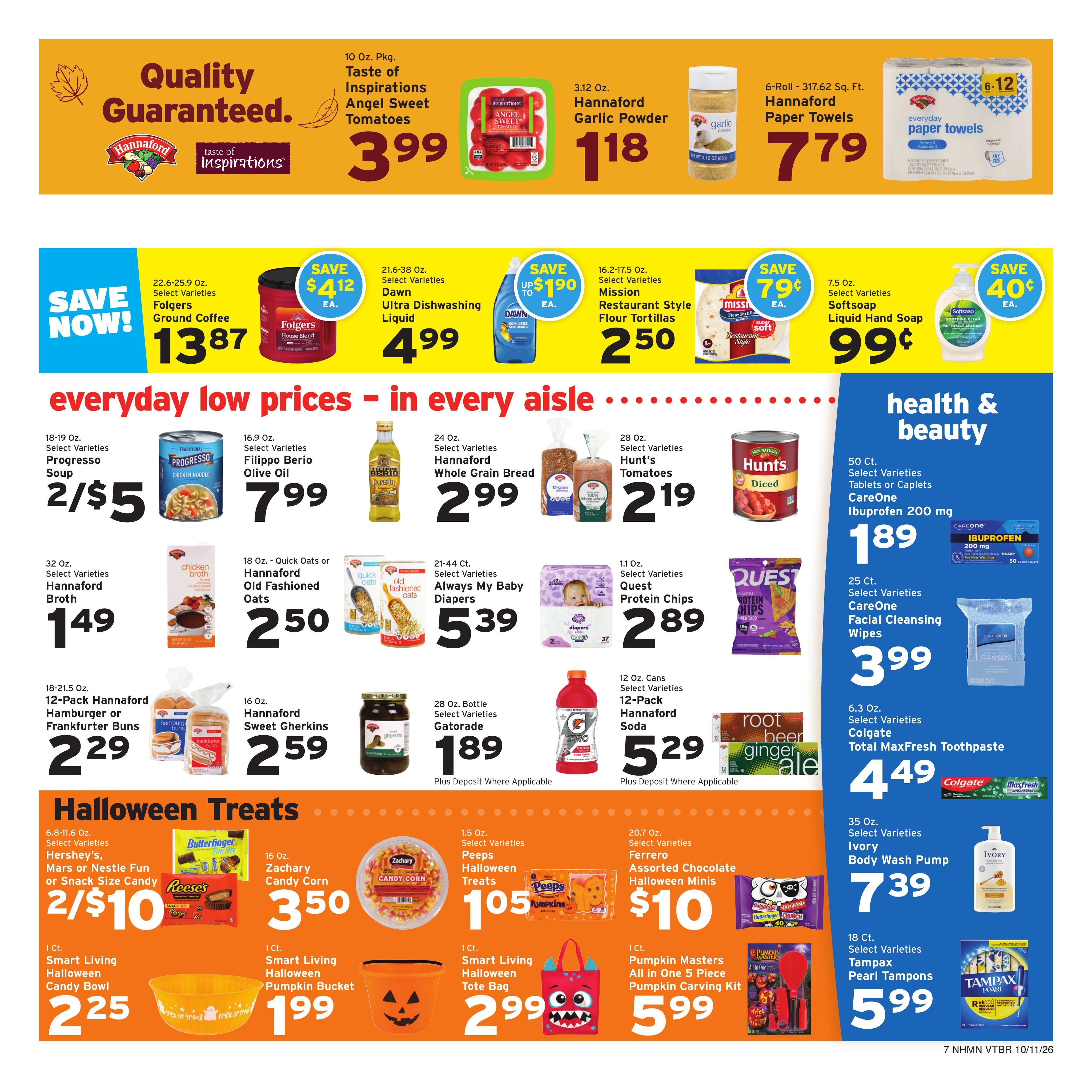 Hannaford (Concord Area, NH) Week 42 Flyer for Flipp Weekly Ad October 11 - 17, 2026