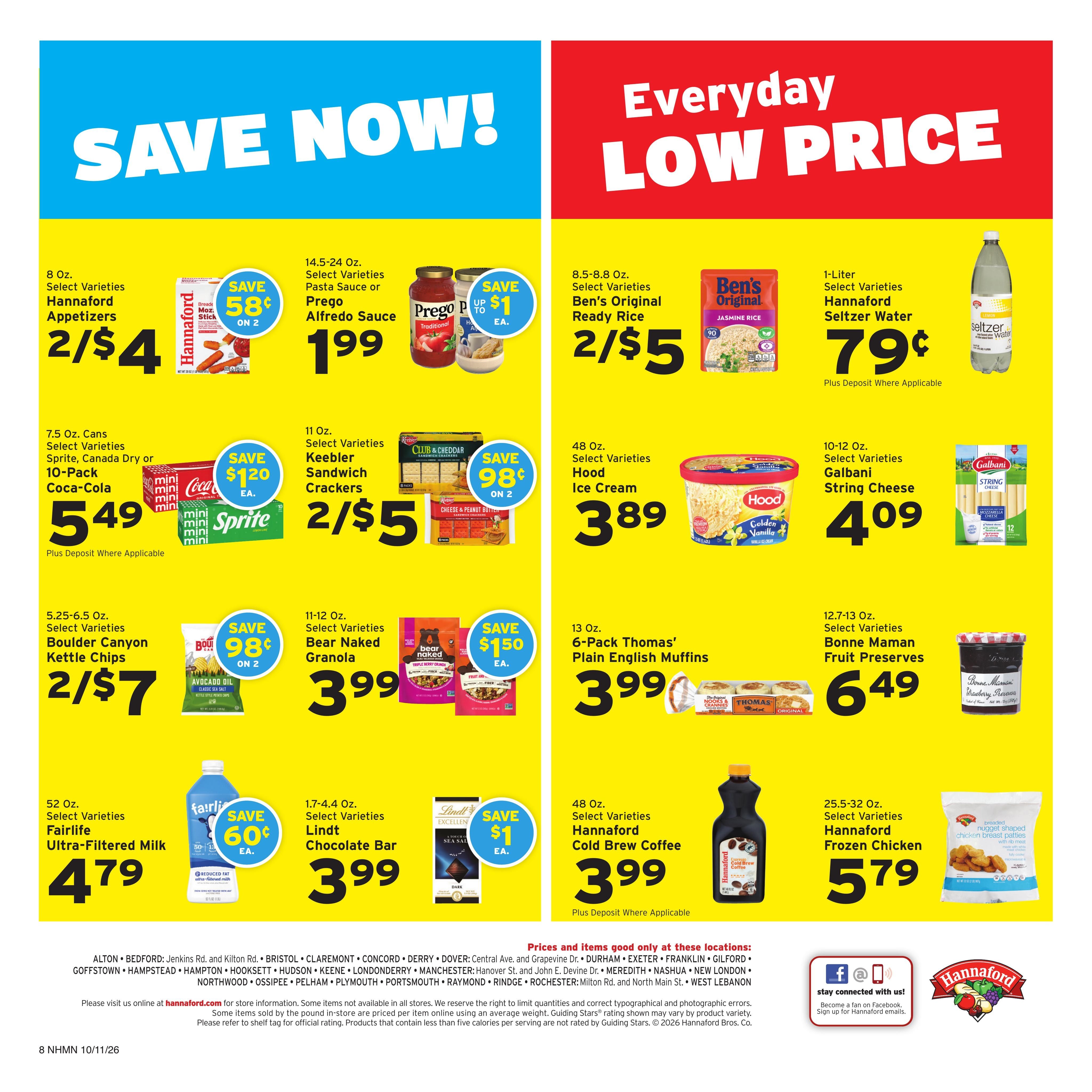 Hannaford (Concord Area, NH) Week 42 Flyer for Flipp Weekly Ad October 11 - 17, 2026