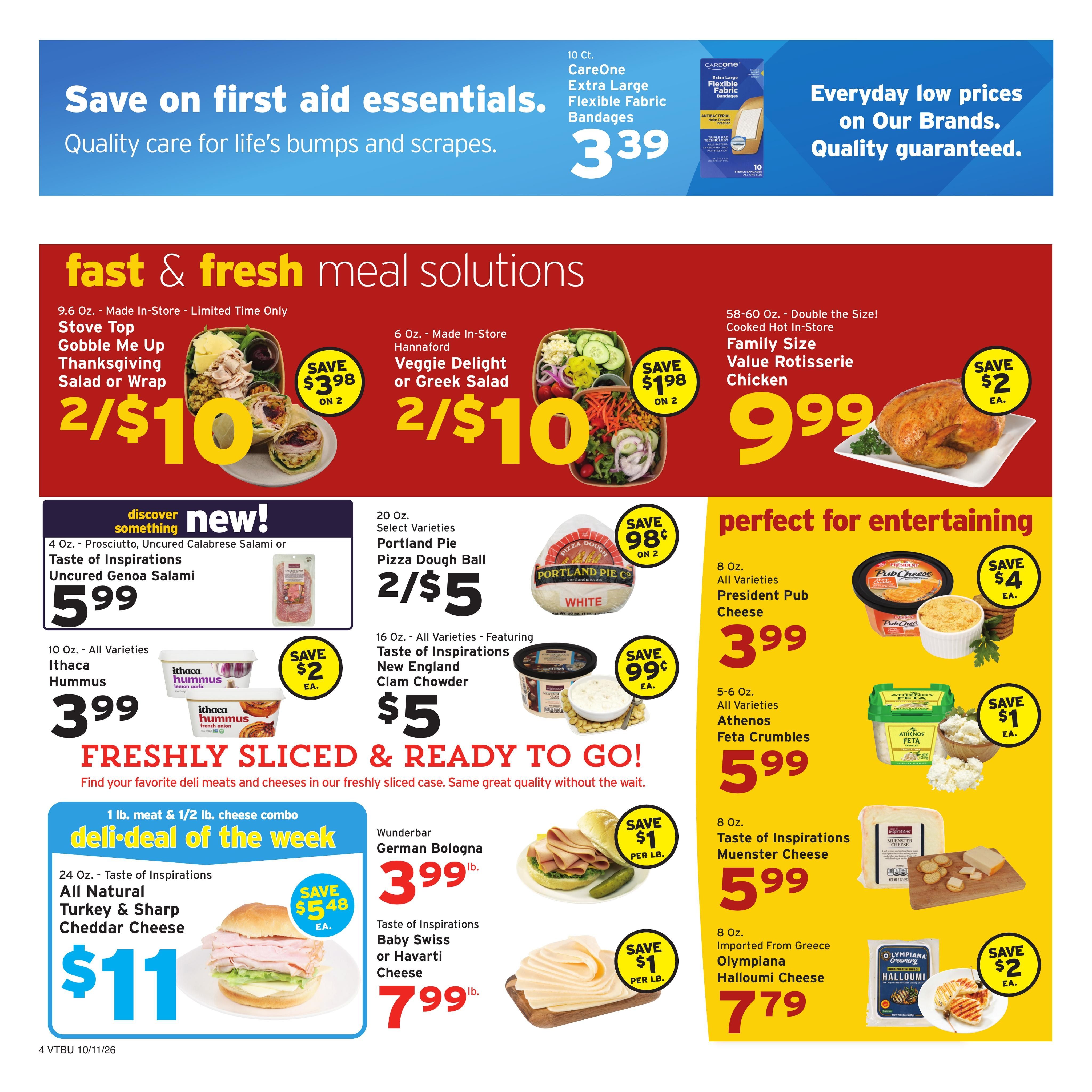 Hannaford (Montpelier-Saint Albans Area, VT) Week 42 Flyer for Flipp Weekly Ad October 11 - 17, 2026