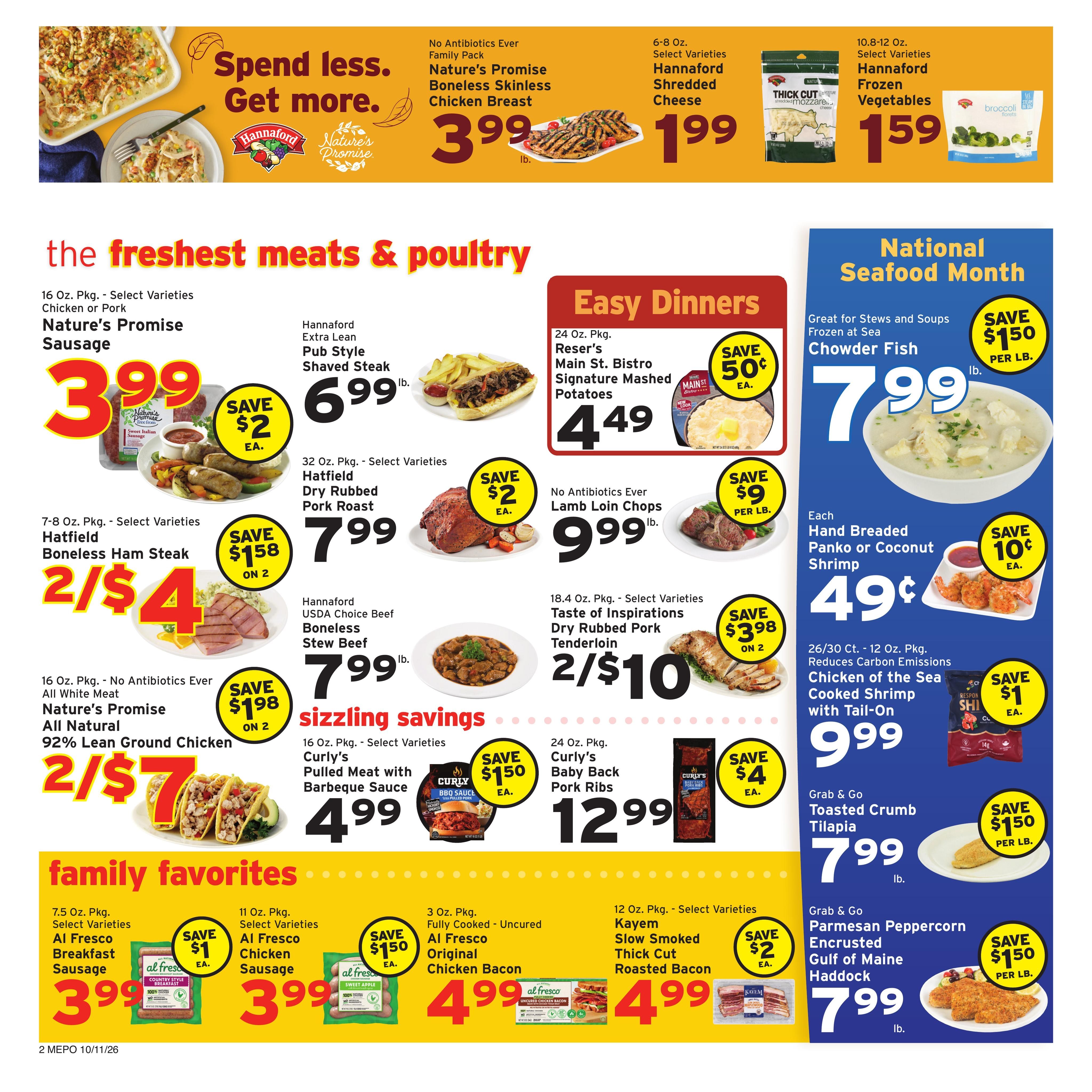 Hannaford (Portland Area, ME) Week 42 Flyer for Flipp Weekly Ad October 11 - 17, 2026