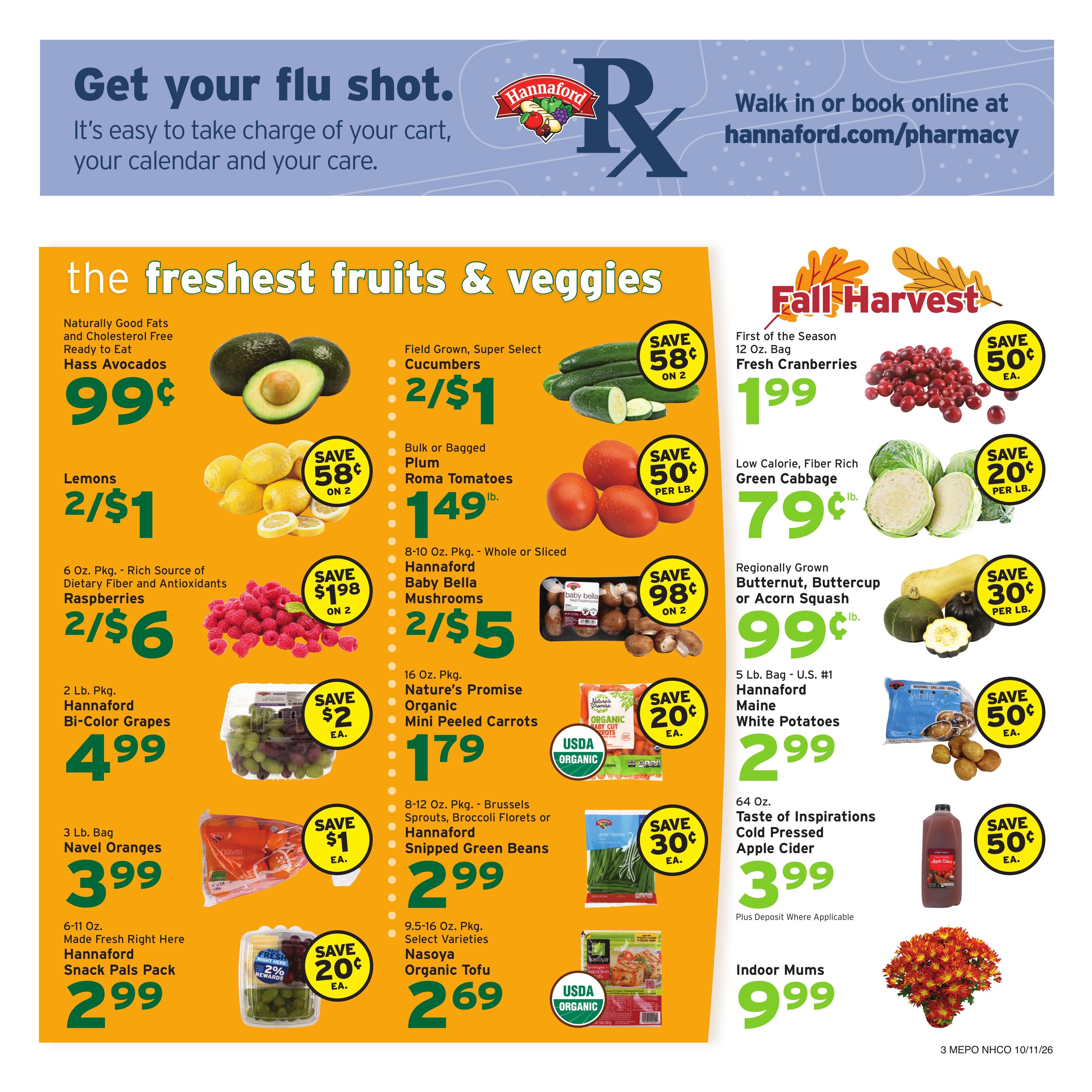 Hannaford (Portland Area, ME) Week 42 Flyer for Flipp Weekly Ad October 11 - 17, 2026