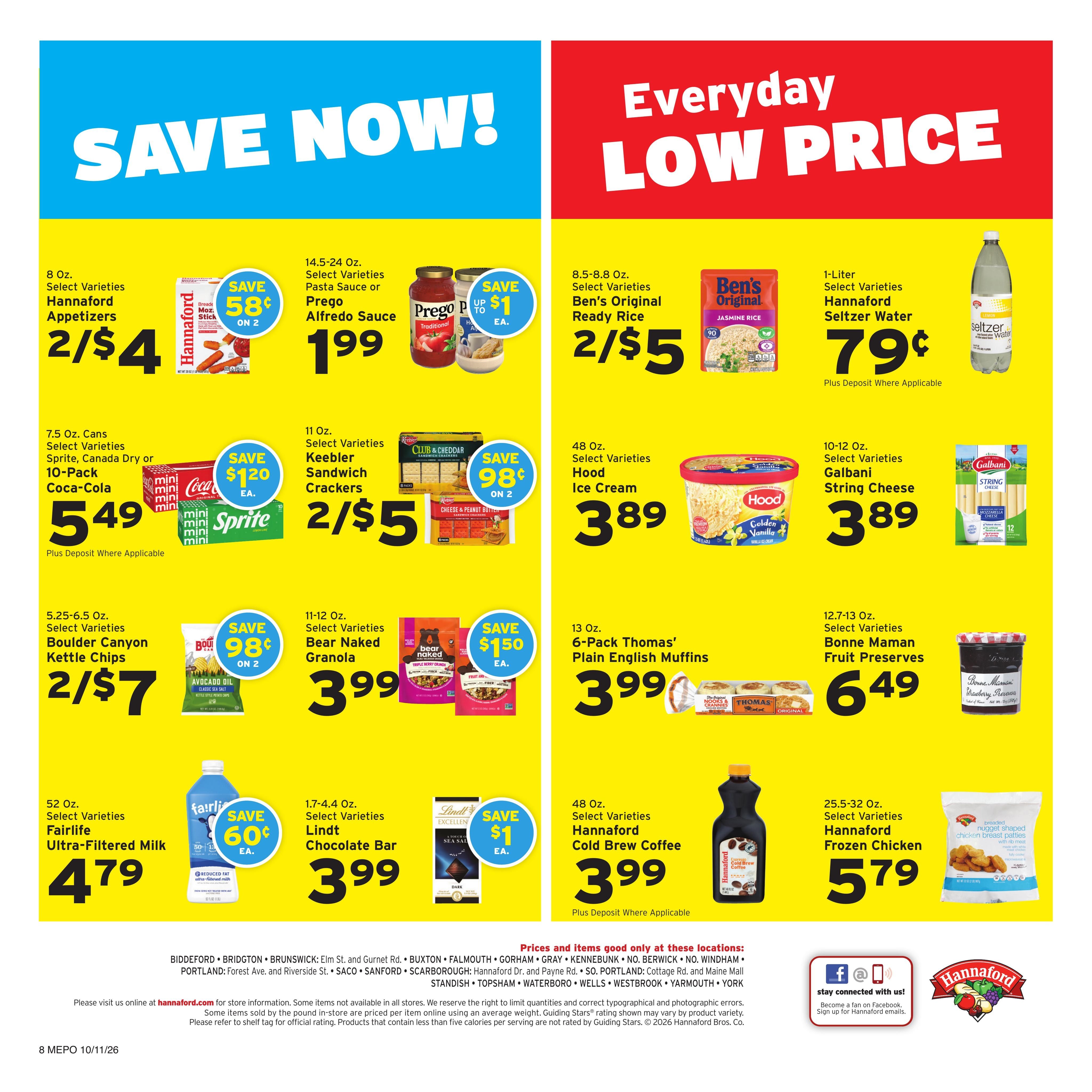 Hannaford (Portland Area, ME) Week 42 Flyer for Flipp Weekly Ad October 11 - 17, 2026