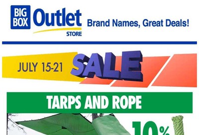Big Box Outlet Store Flyer July 15 to 21