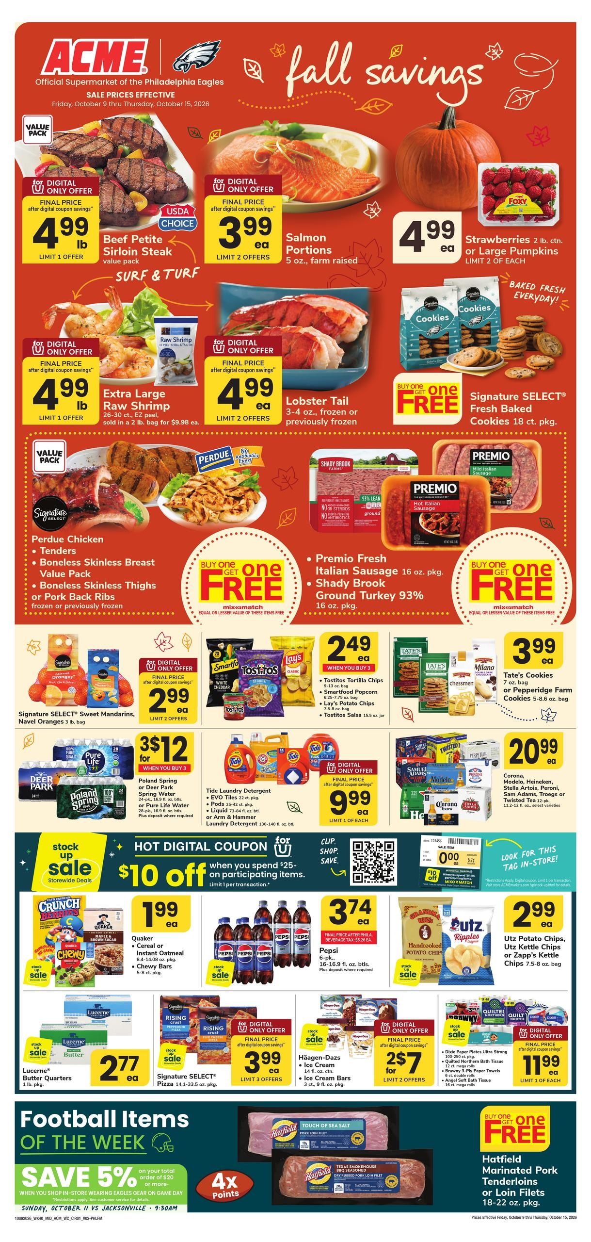 Acme Markets (Philadelphia Area, PA) Weekly Ad October 9 - 15, 2026