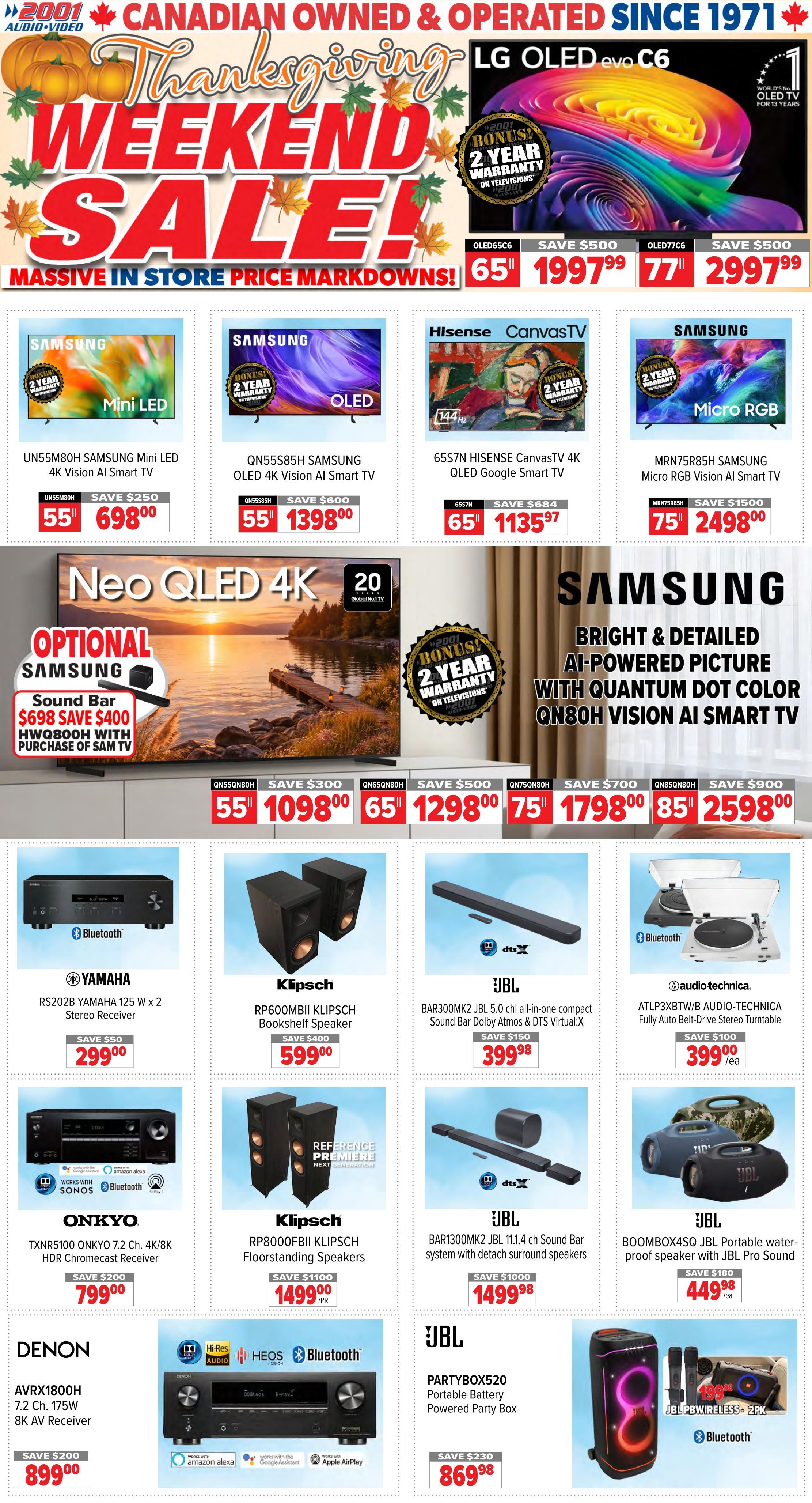 2001 Audio Video Flyer October 9 to 15