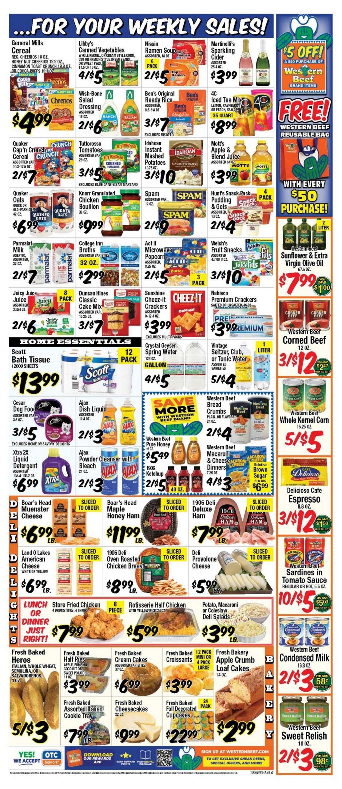 Western Beef (Elizabeth Area, NJ) Weekly Ad October 8 - 14, 2026