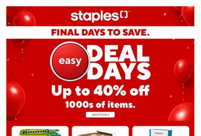 Staples Flyer October 9 to 15