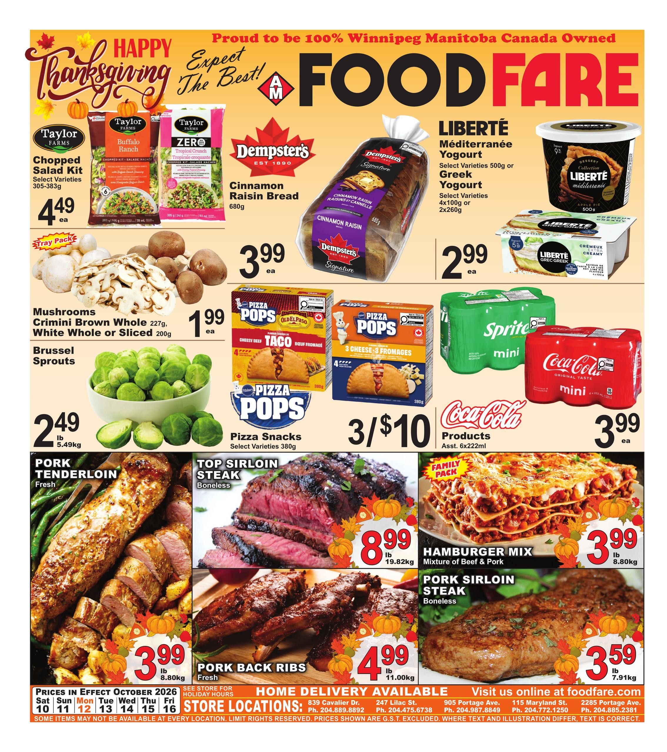 Food Fare Flyer October 10 to 16