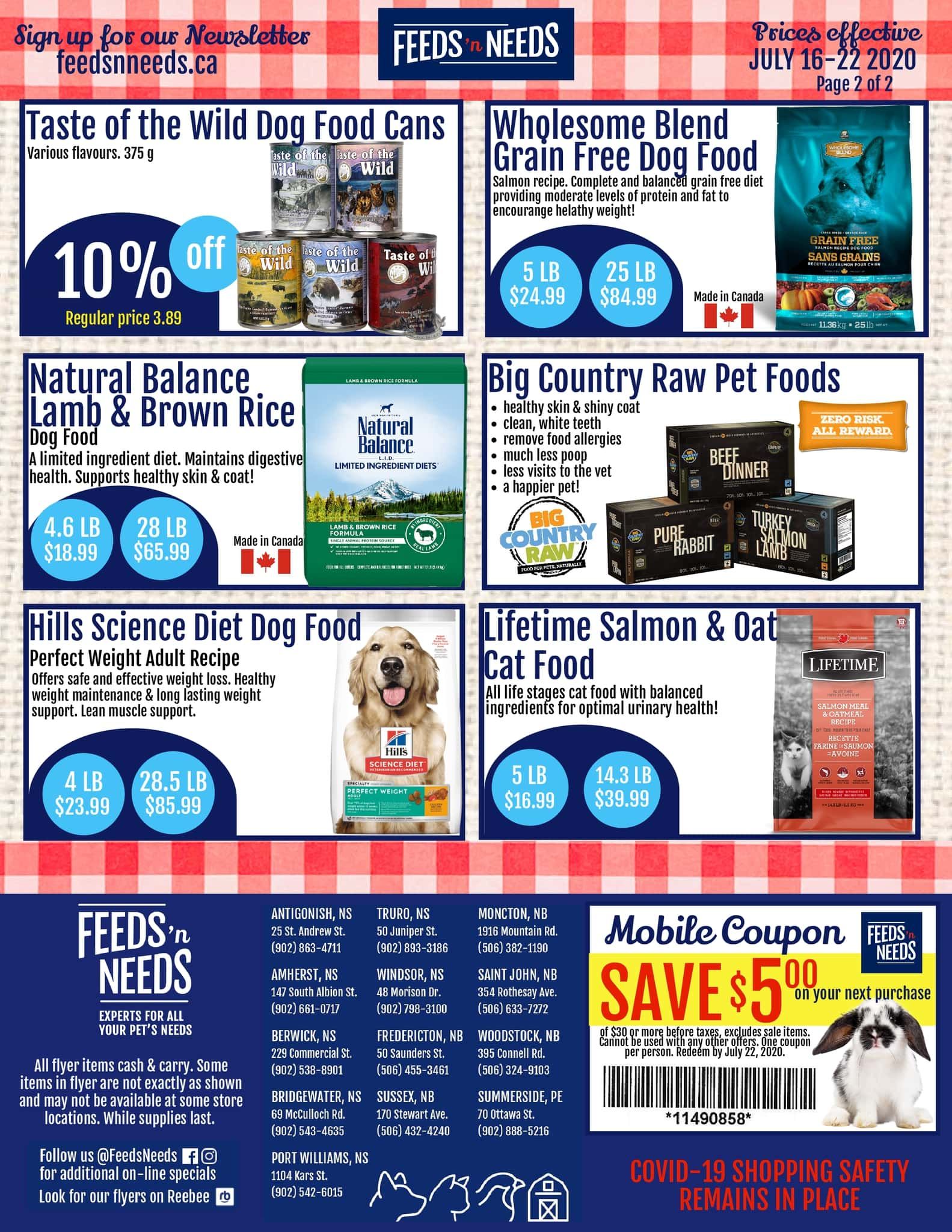 ShurGain Feeds'n Needs Flyer July 16 to 22