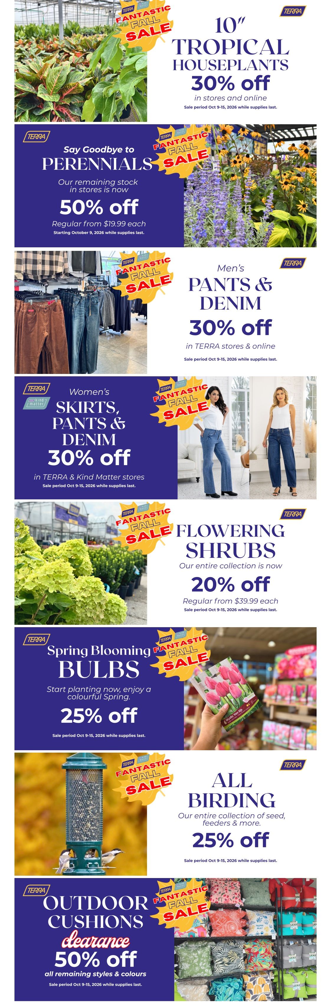 Terra Greenhouses Flyer October 9 to 15