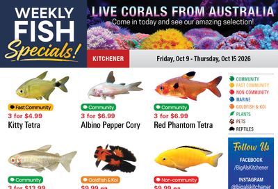 Big Al's (Kitchener) Weekly Specials October 9 to 15