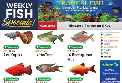 Big Al's (Newmarket) Weekly Specials October 9 to 15