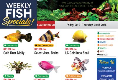 Big Al's (Scarborough) Weekly Specials October 9 to 15
