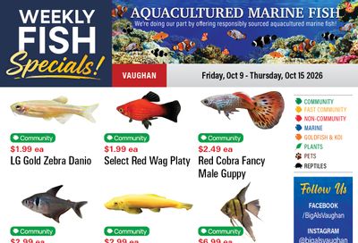 Big Al's (Vaughan) Weekly Specials October 9 to 15