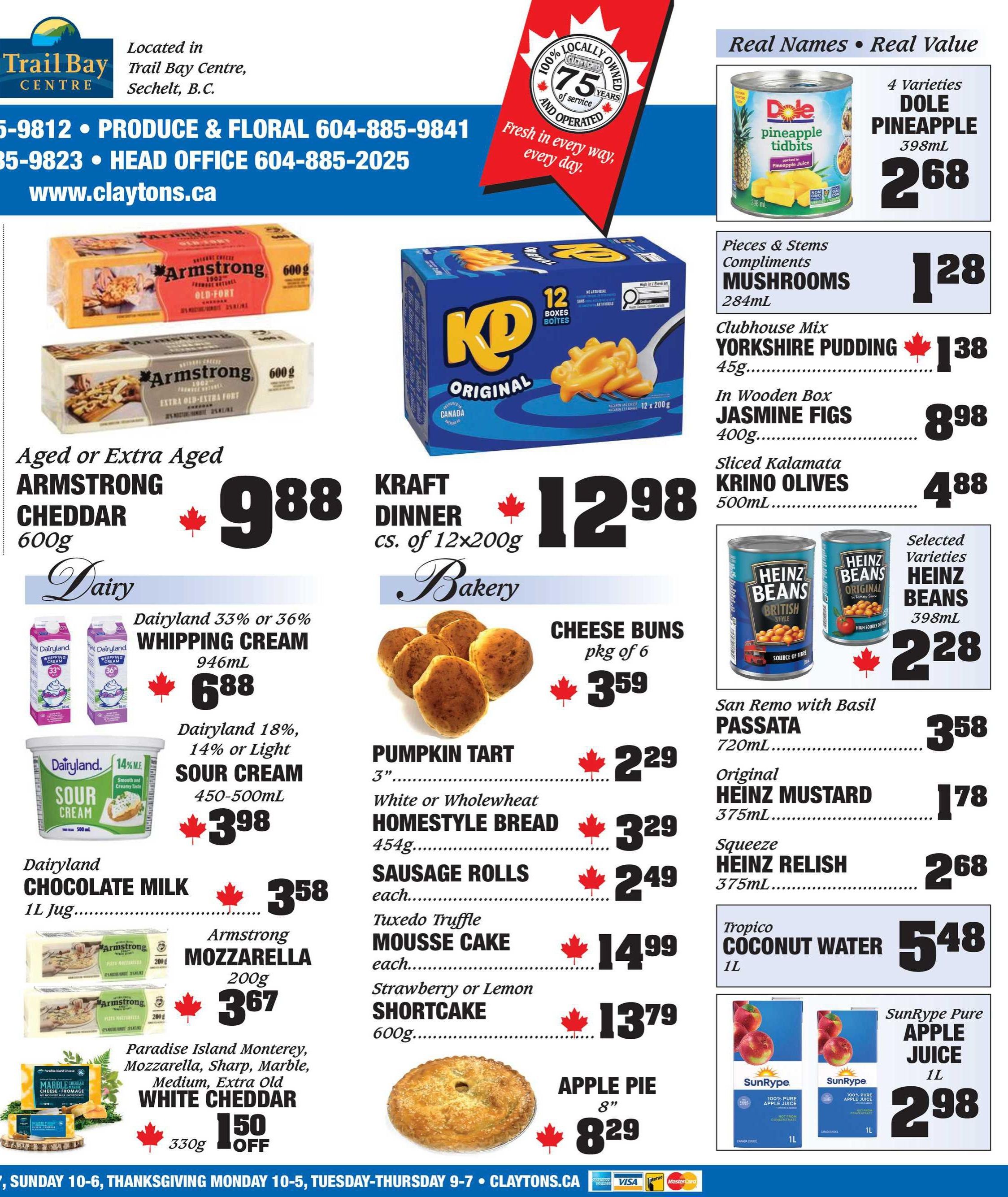 Claytons Heritage Market Flyer October 9 to 15