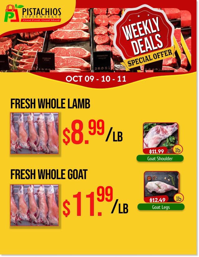Pistachios Supermarket Flyer October 9 to 14