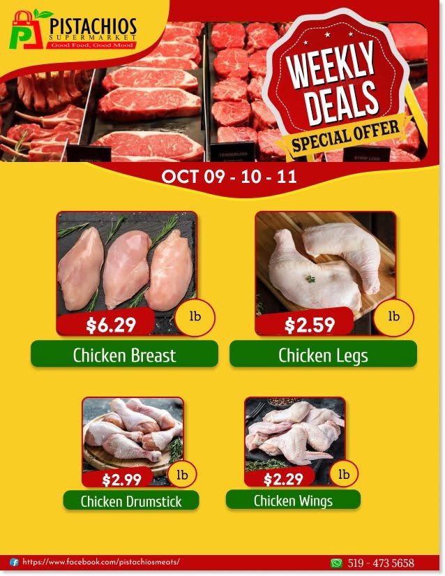 Pistachios Supermarket Flyer October 9 to 14