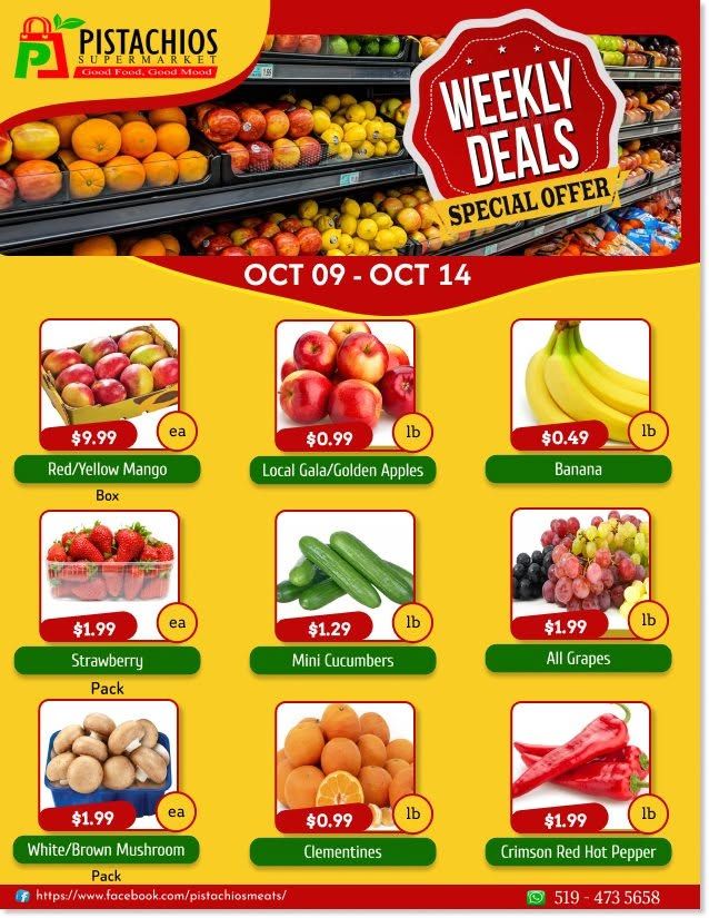 Pistachios Supermarket Flyer October 9 to 14